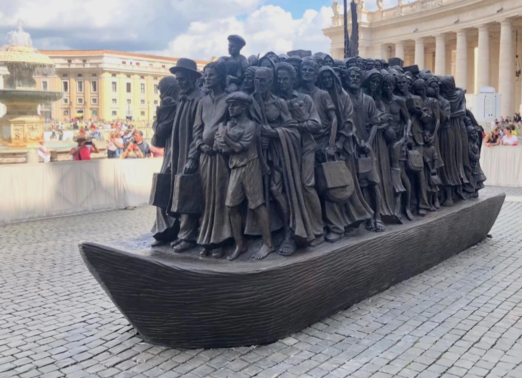 “Angels Unawares” Sculpture by Timothy Schmalz, Installation in Saint Peter’s Square Vatican