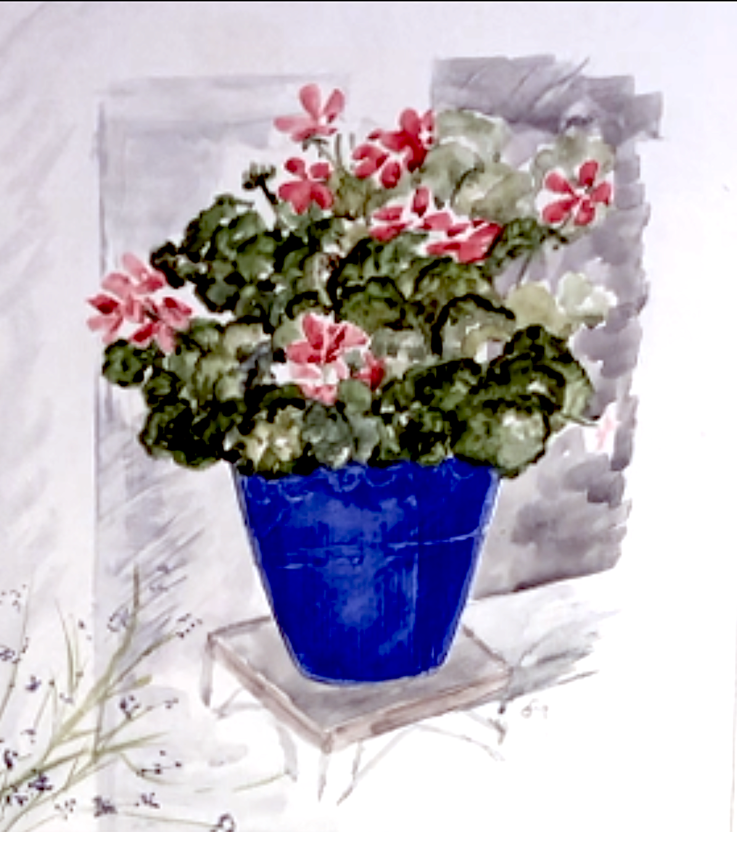 Summer- Geranium Large - framed