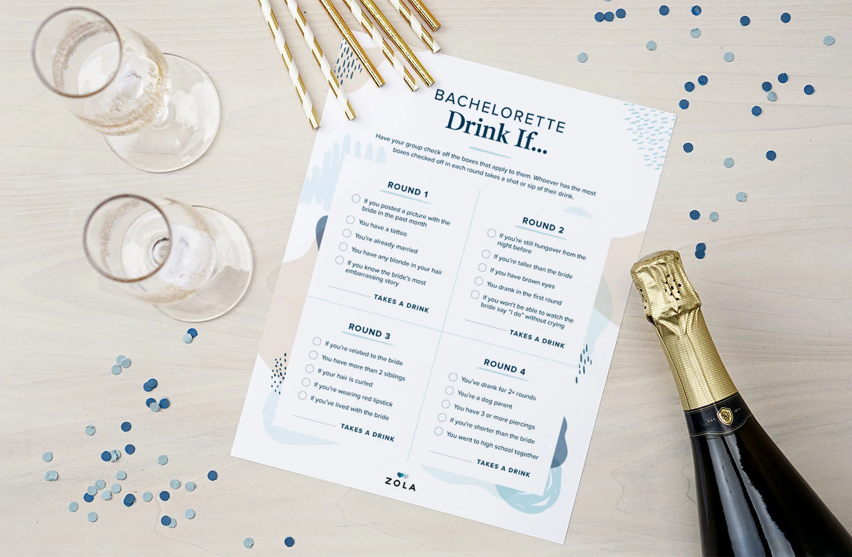 Bachelorette Party Printables for a Girls' Night-In — Risa James Events ...
