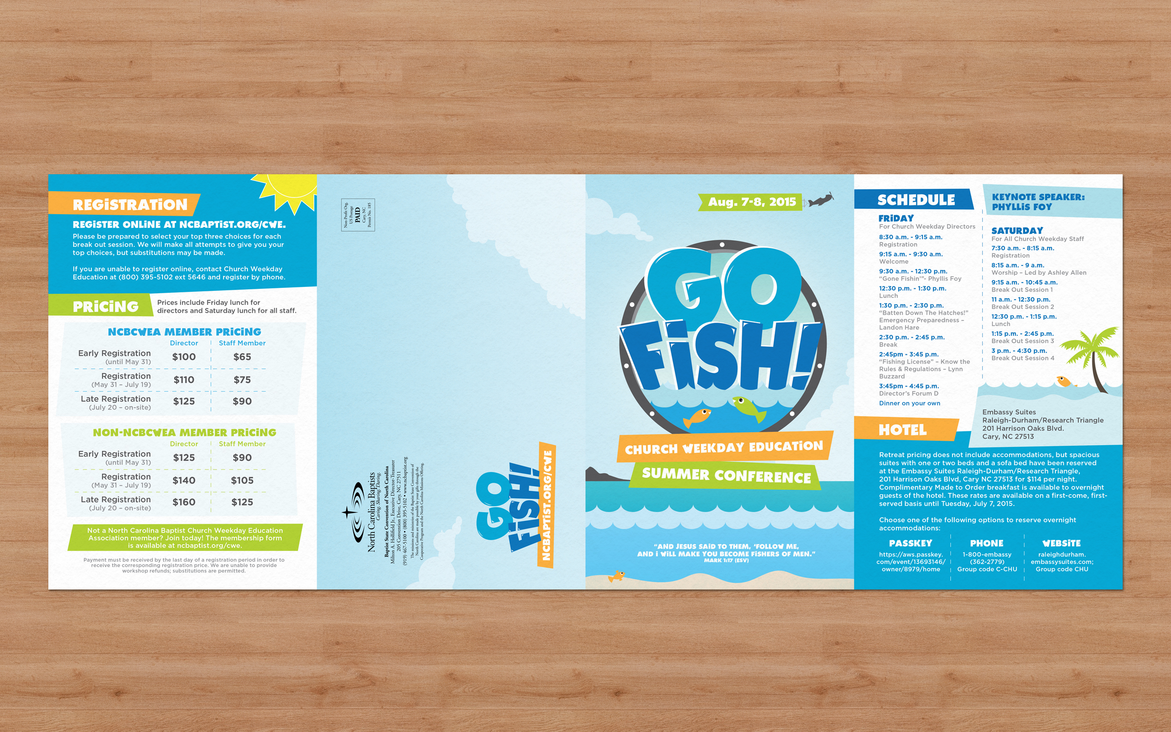 The outside of the mailer - flat.