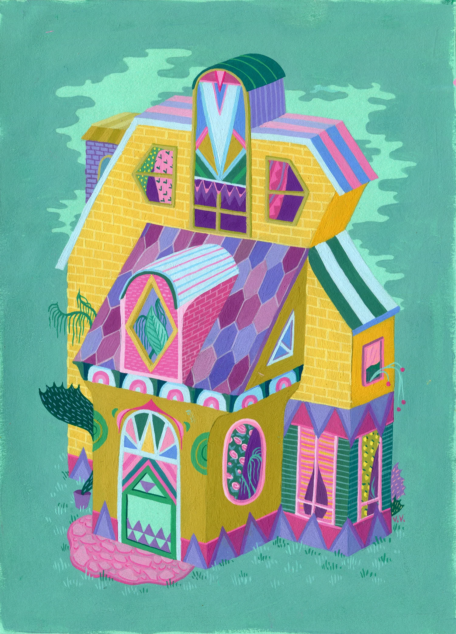 Gouache on paper, 2014. Prints and other products here .