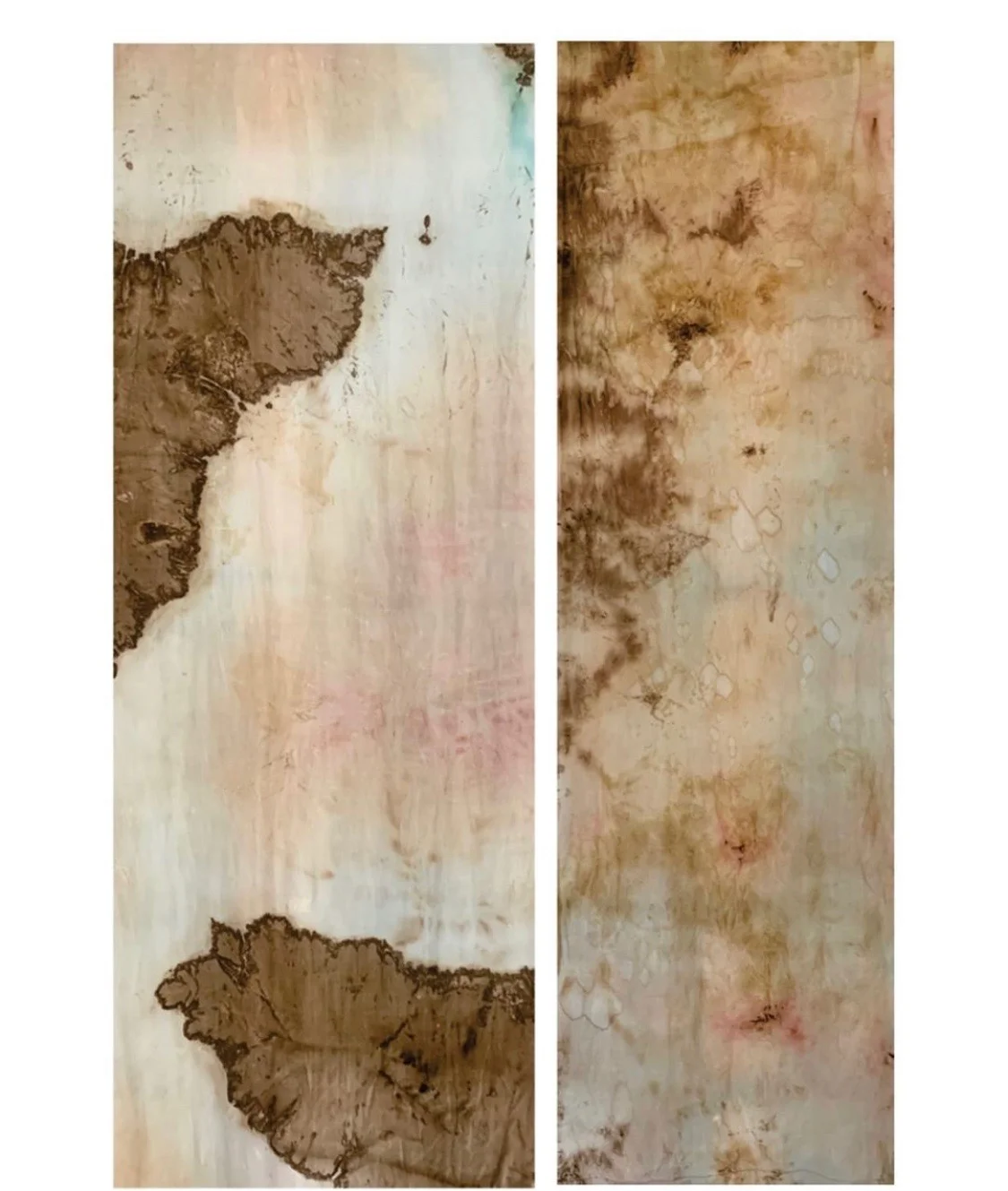 2’ x 8’, naturally stained wall hangings, SOLD