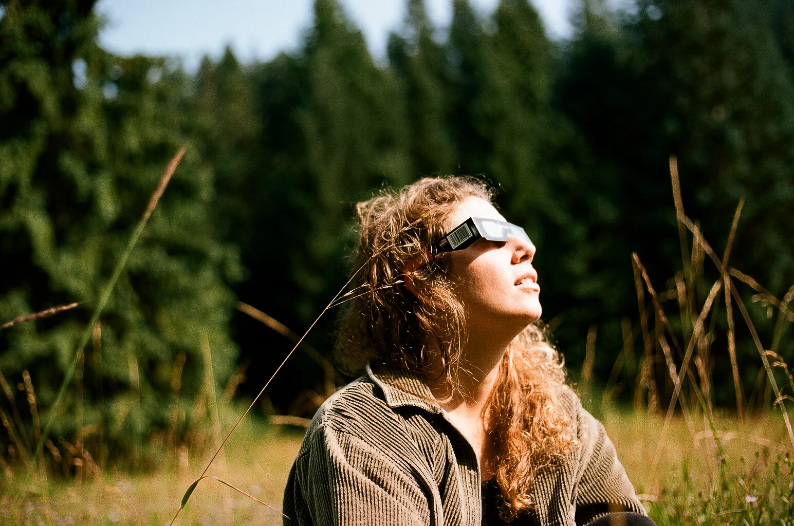 Madeleine viewing the partial phases. 