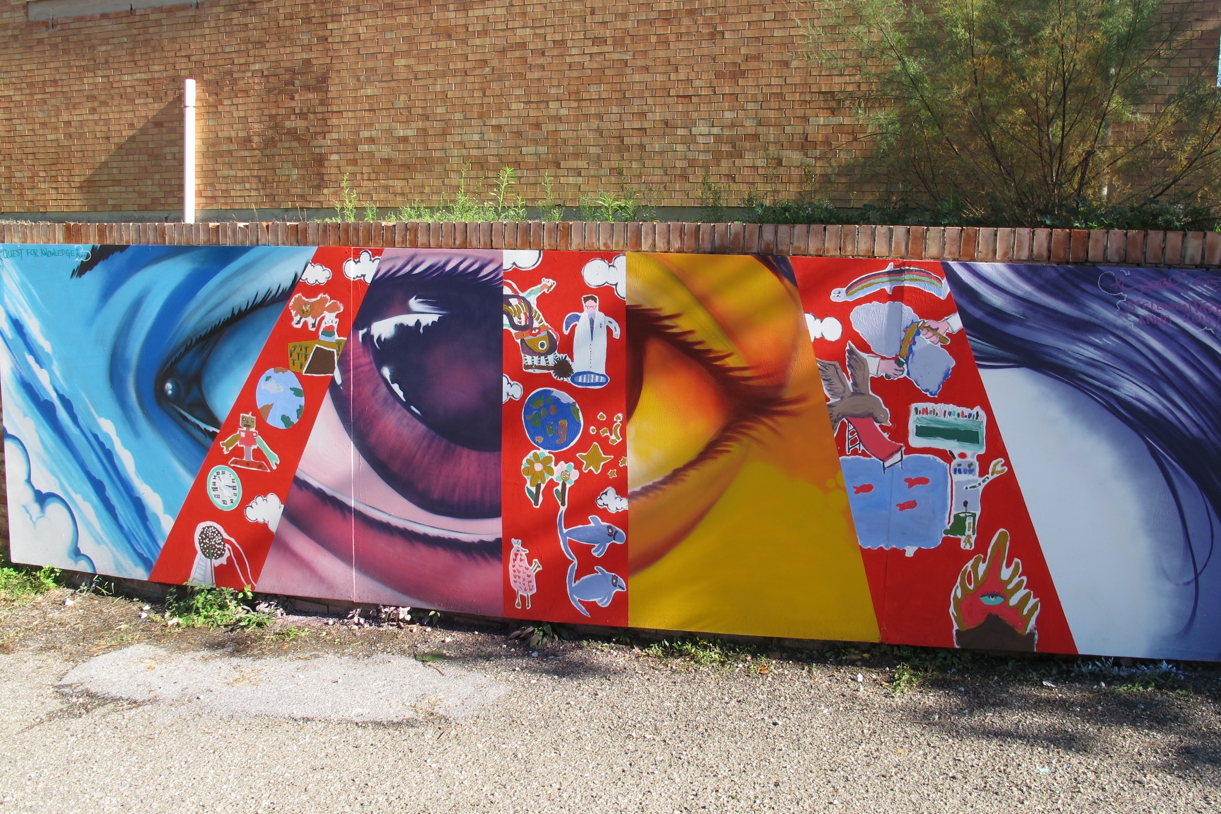 Completed mural with students of Palaia.