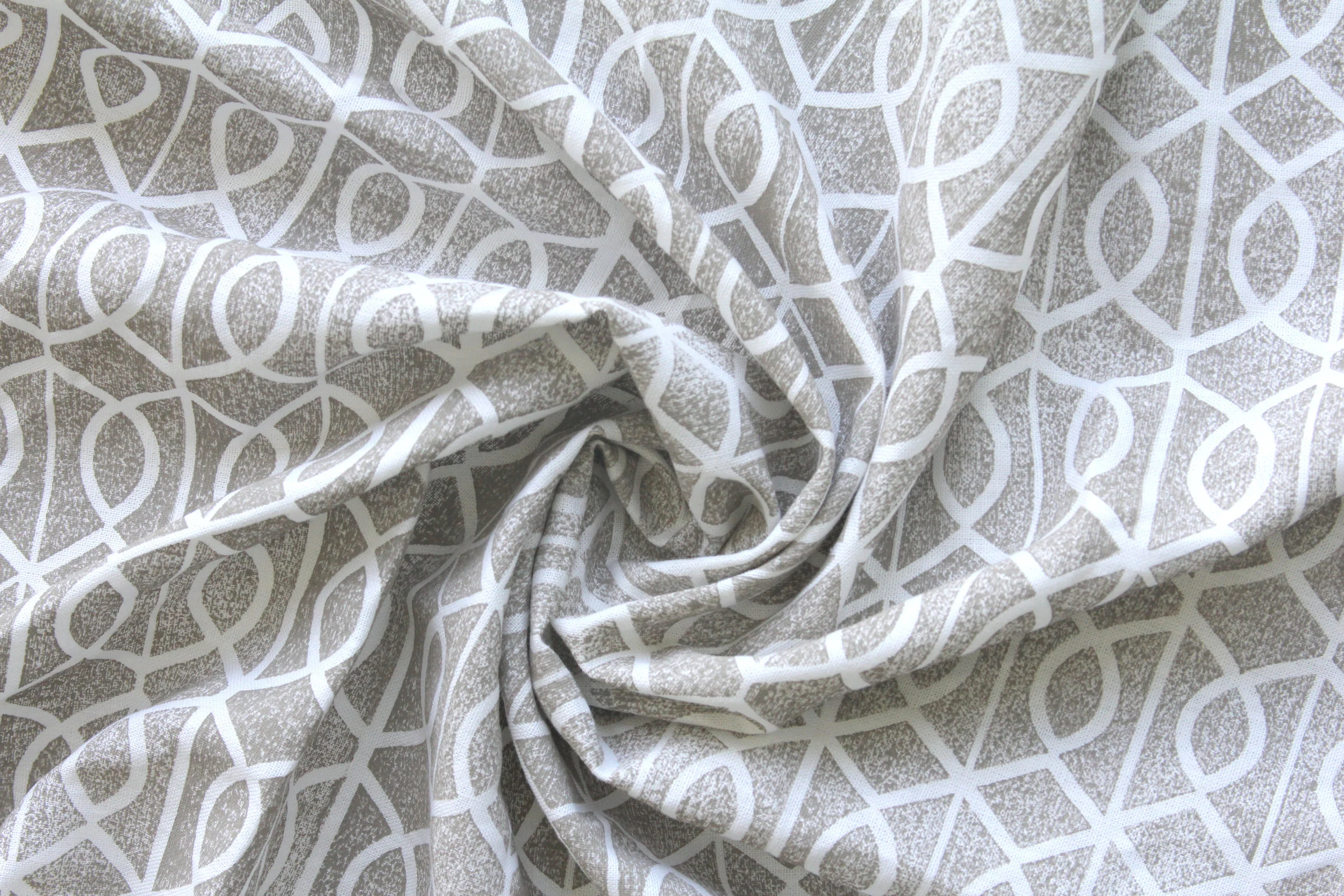 Block Printed Linen, Filigree, Custom, Linen, Textiles
