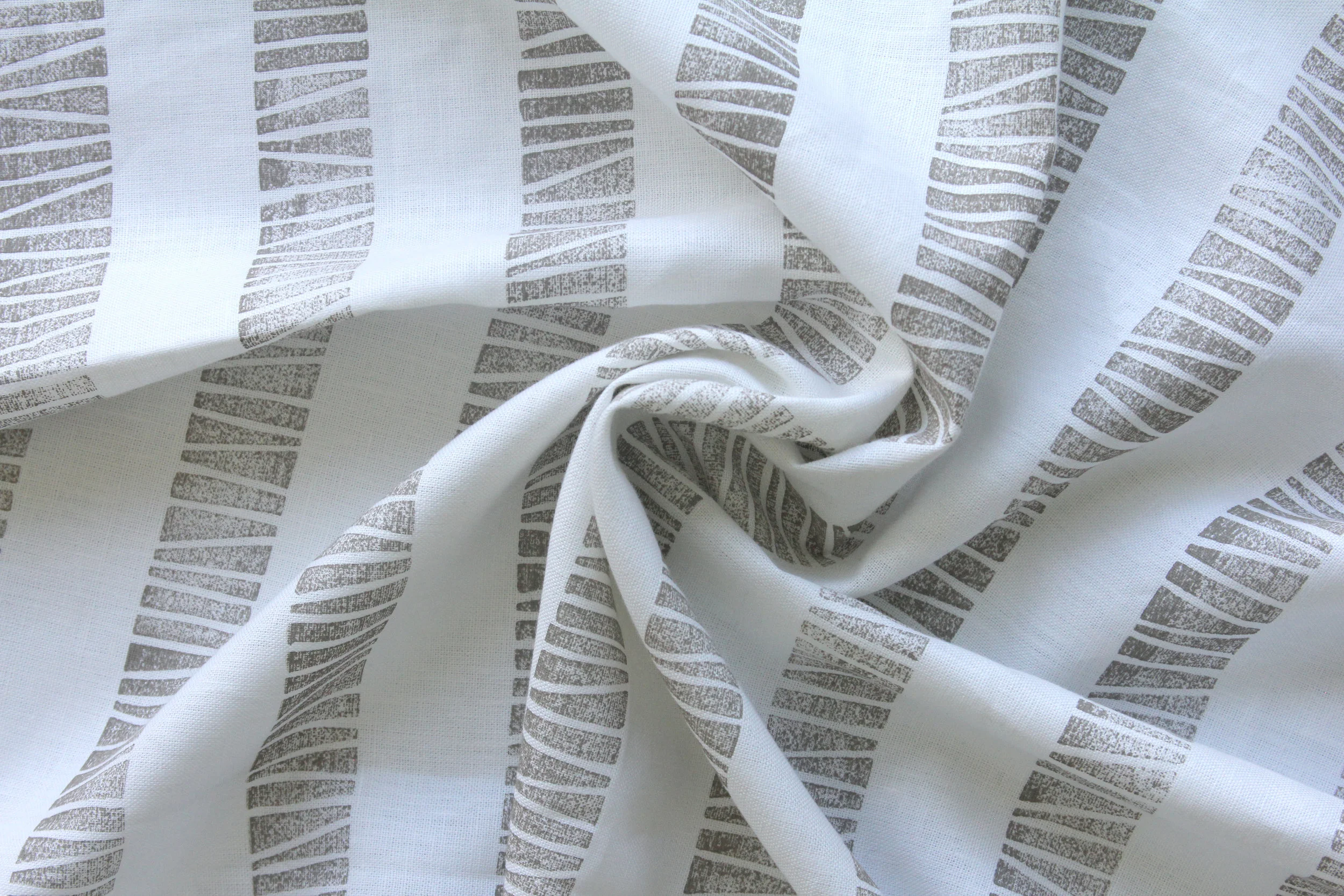 Block Printed, Handmade Textiles, Linen, Bamboo Columns, Custom Made