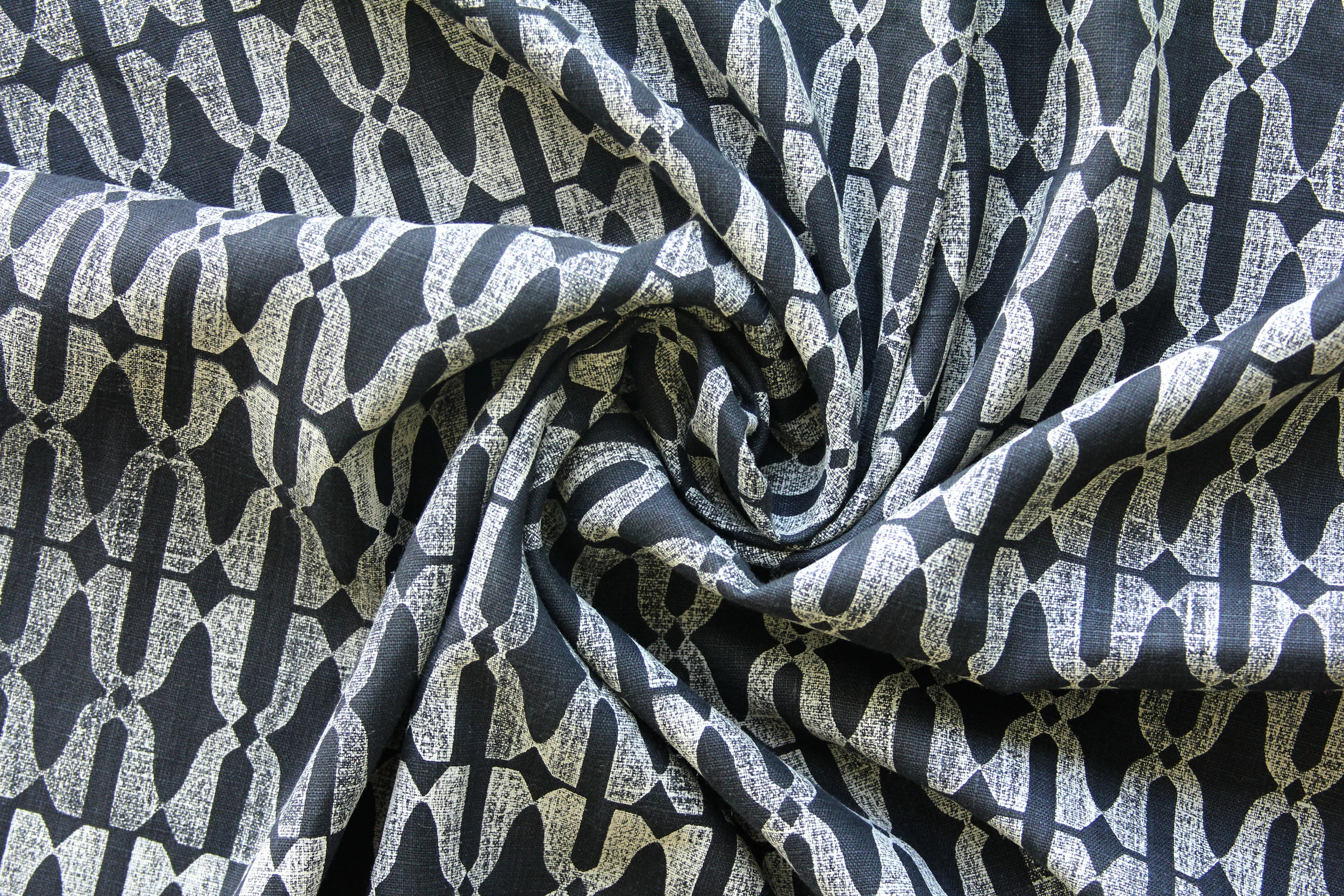 Printed Fabric, Decorative Linen Fabric, Linen, Home Decor, Bespoke Design, Pavement, Block Printed, Made By Hand Textiles, Custom, Architectural Prints,