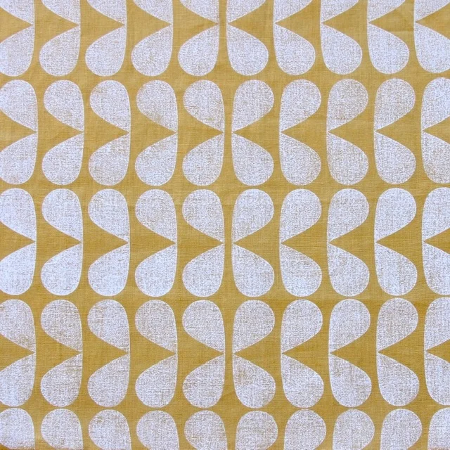 Petal, Mid Mod, Bespoke, Handmade, Handprinted, Block Printed, Made By Hand, Linen, Custom Textile