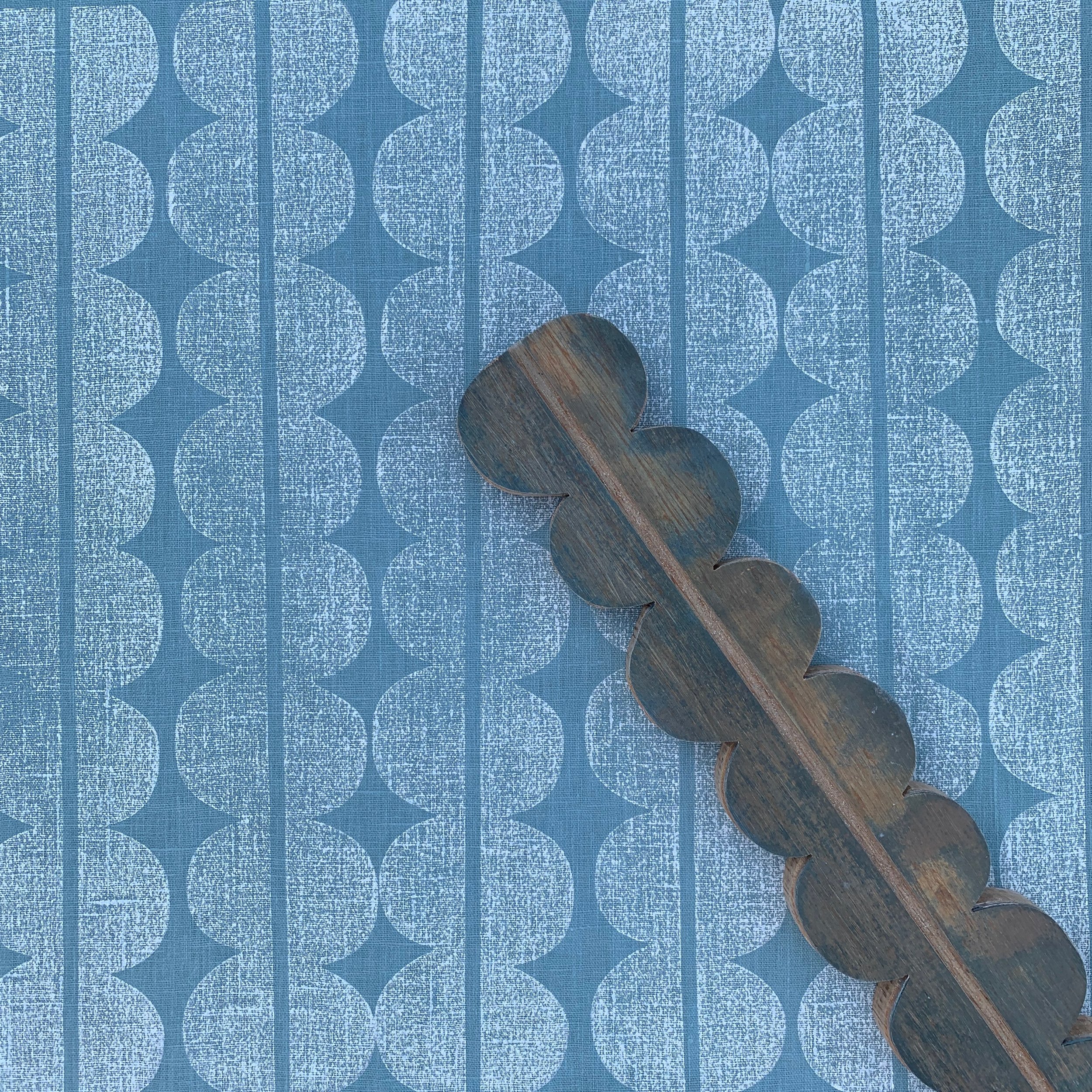 Lunar, Mid Mod, Bespoke, Handmade, Handprinted, Block Printed, Made By Hand, Linen, Custom Textile, blockprinted
