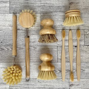 Natural Wooden Cleaning Brush Set – Eco Lux Kitchen