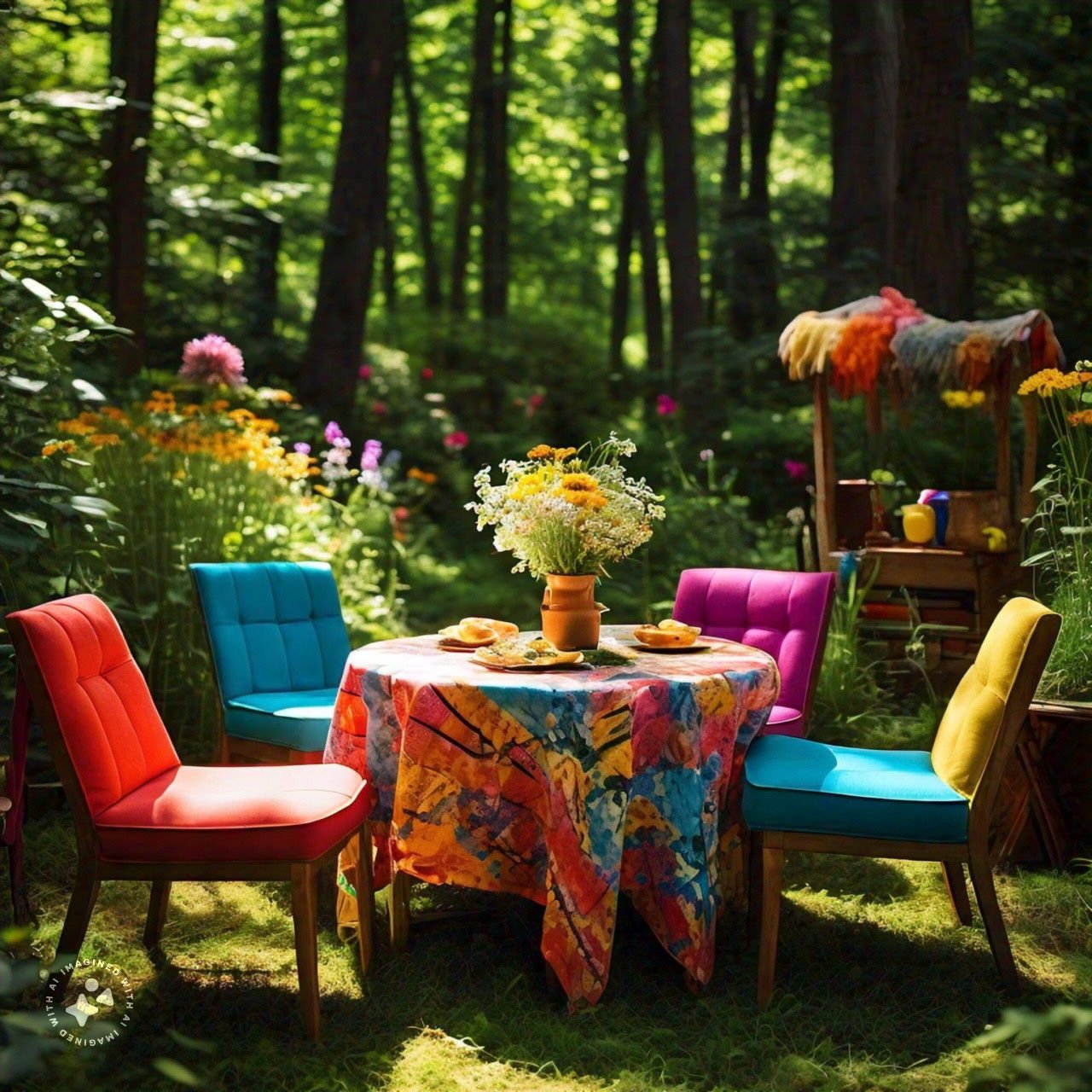 Sitting in a forest surrounded by bright colors would be a magical! How will you bring magic into your day and weekend?