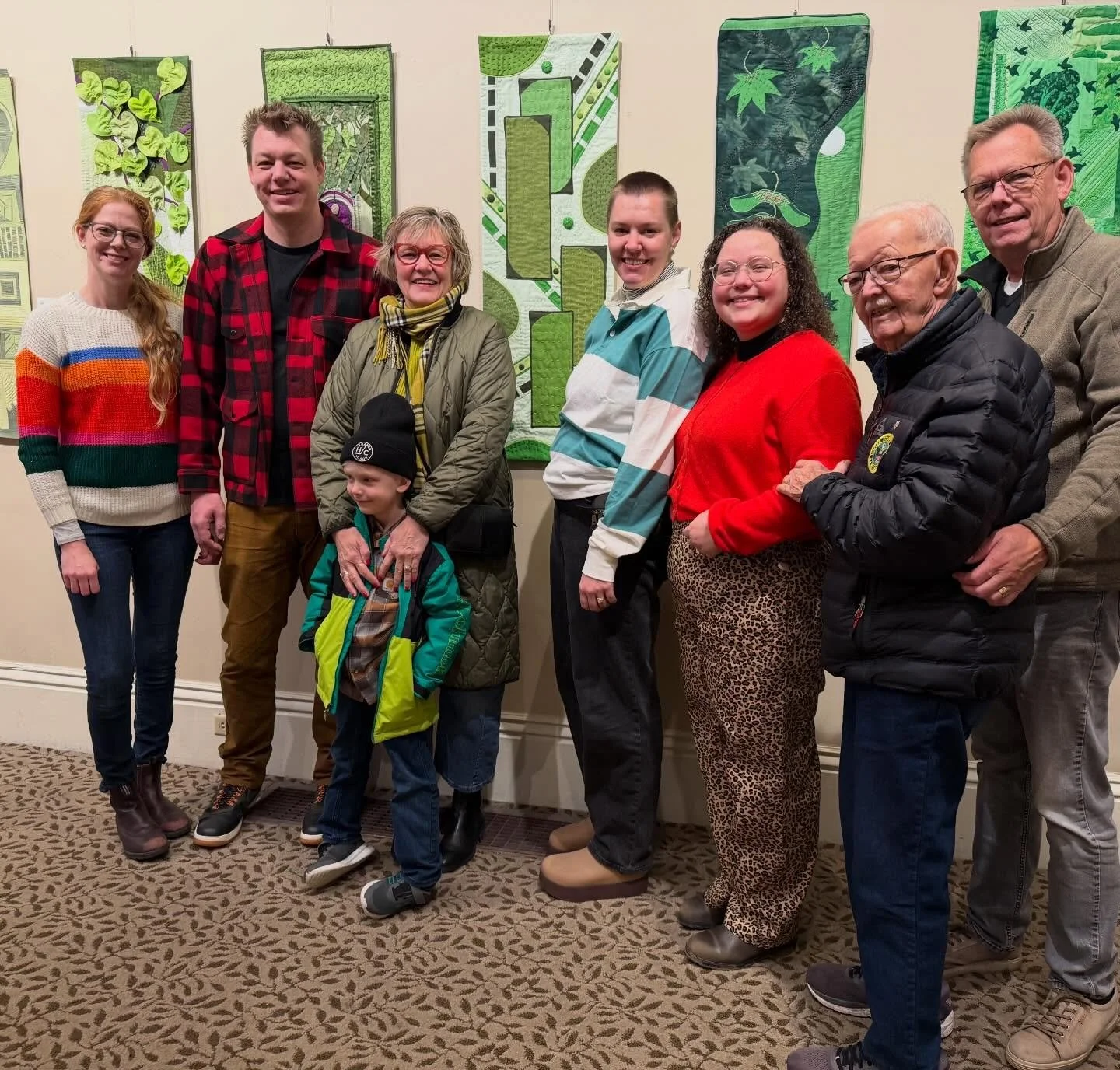 My heart is full! The whole family came to the art exhibition today @artreach_gallery in Portland!