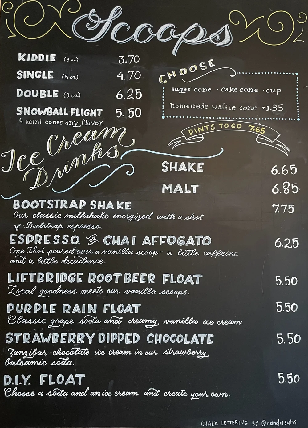 Menu — cold front