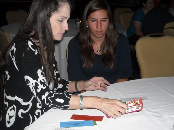 Katherine administering the Enneacards Enneagram Testing Instrument in Fort Lauderdale, Florida in 2011
