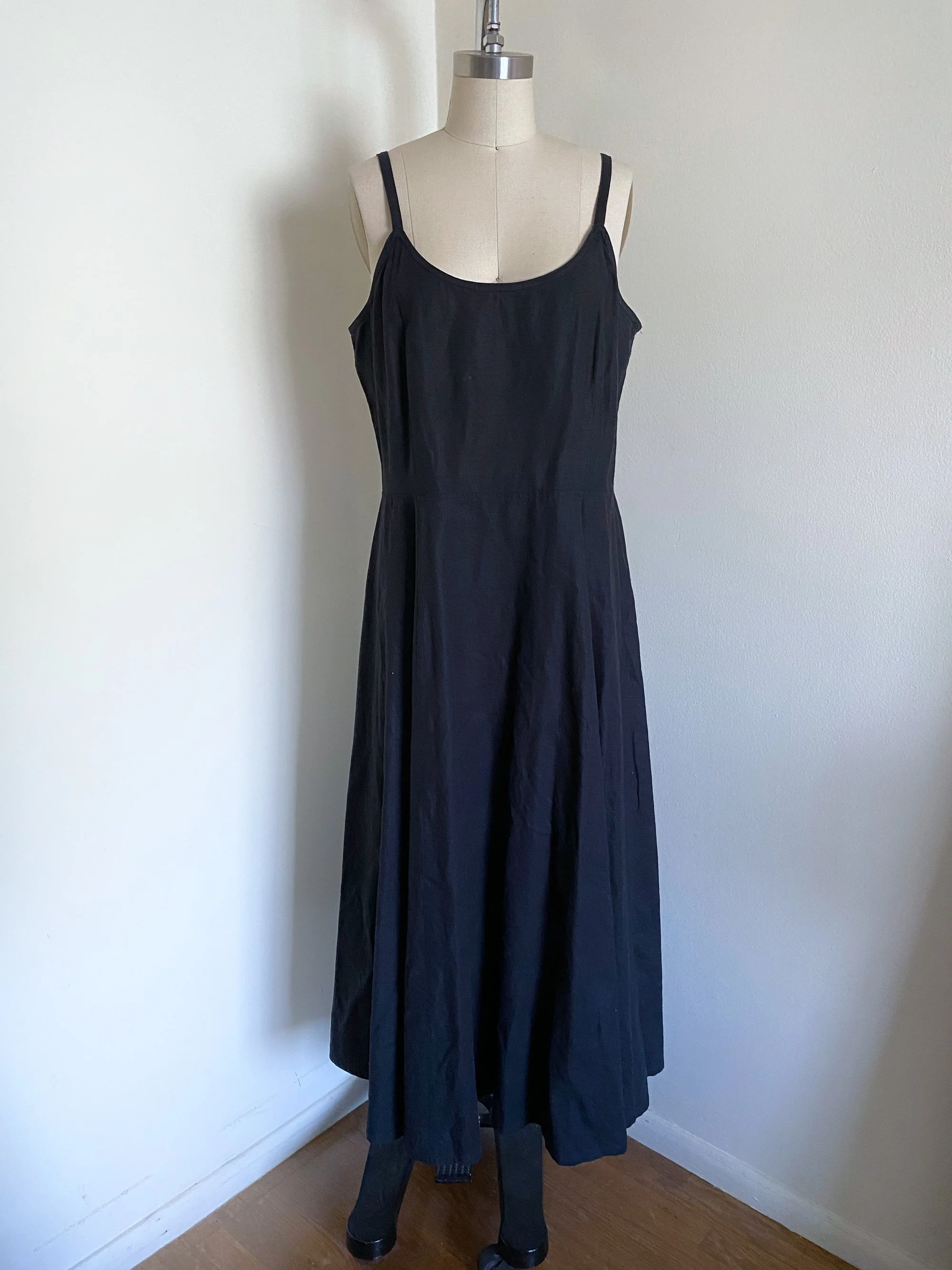 90's Black Cotton Dress