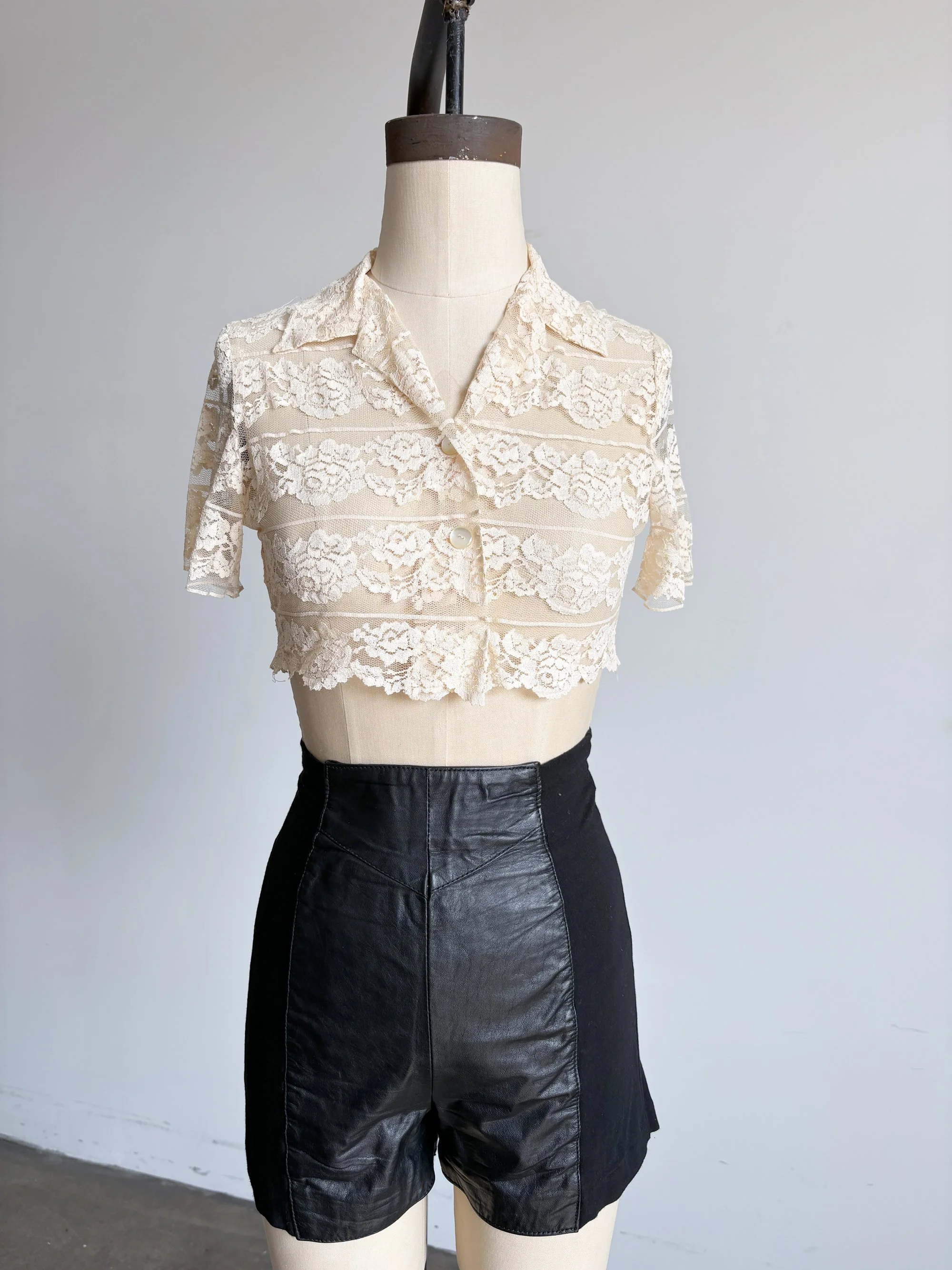 Sheer Rose Lace Blouse