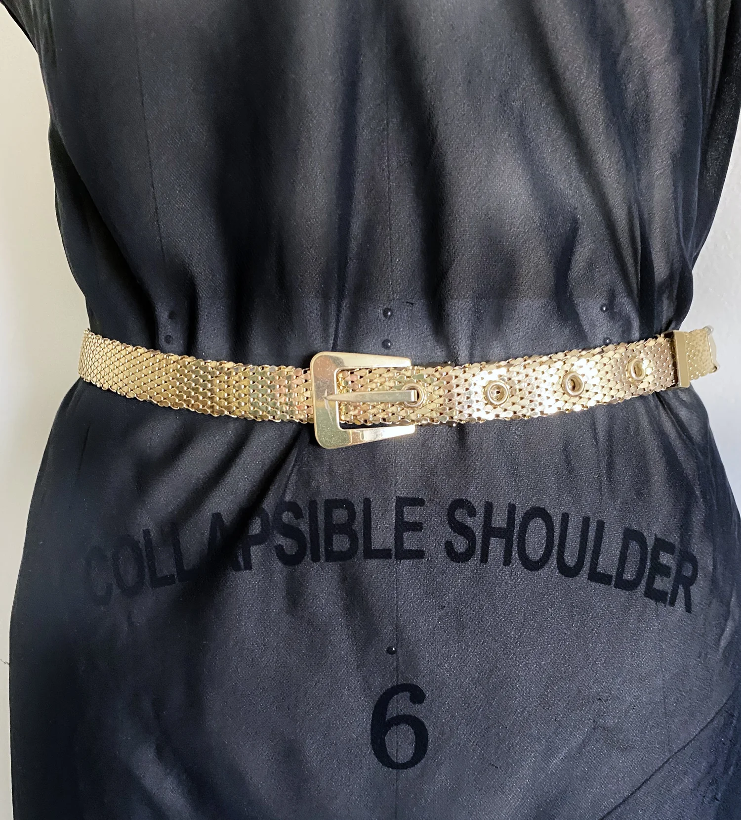 Vintage Whiting and Davis Gold Mesh Leather Belt Whiting Davis Belts - Etsy main image 2