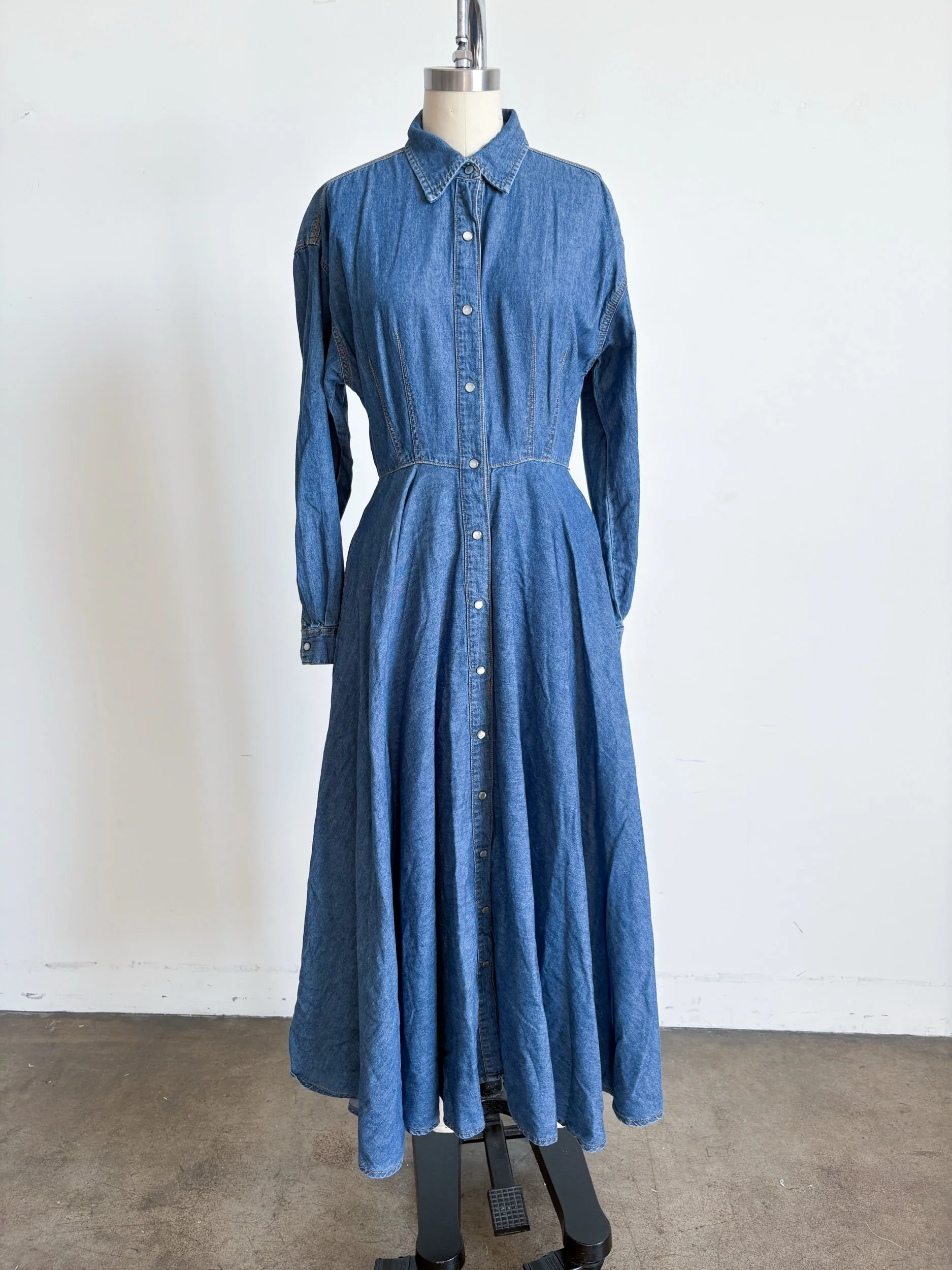 DKNY Long Cotton Shirt Dress