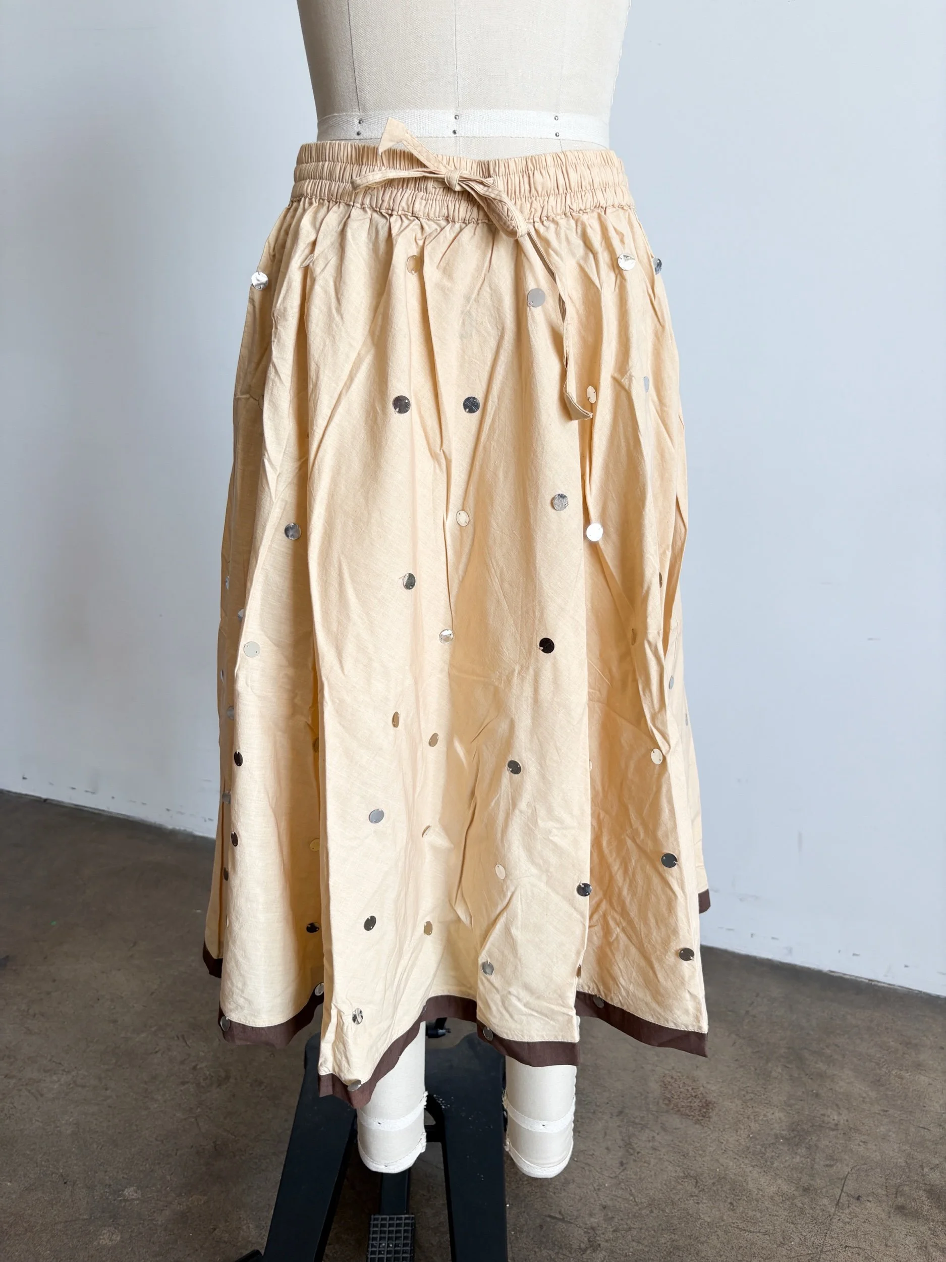 Cotton Sequined Skirt