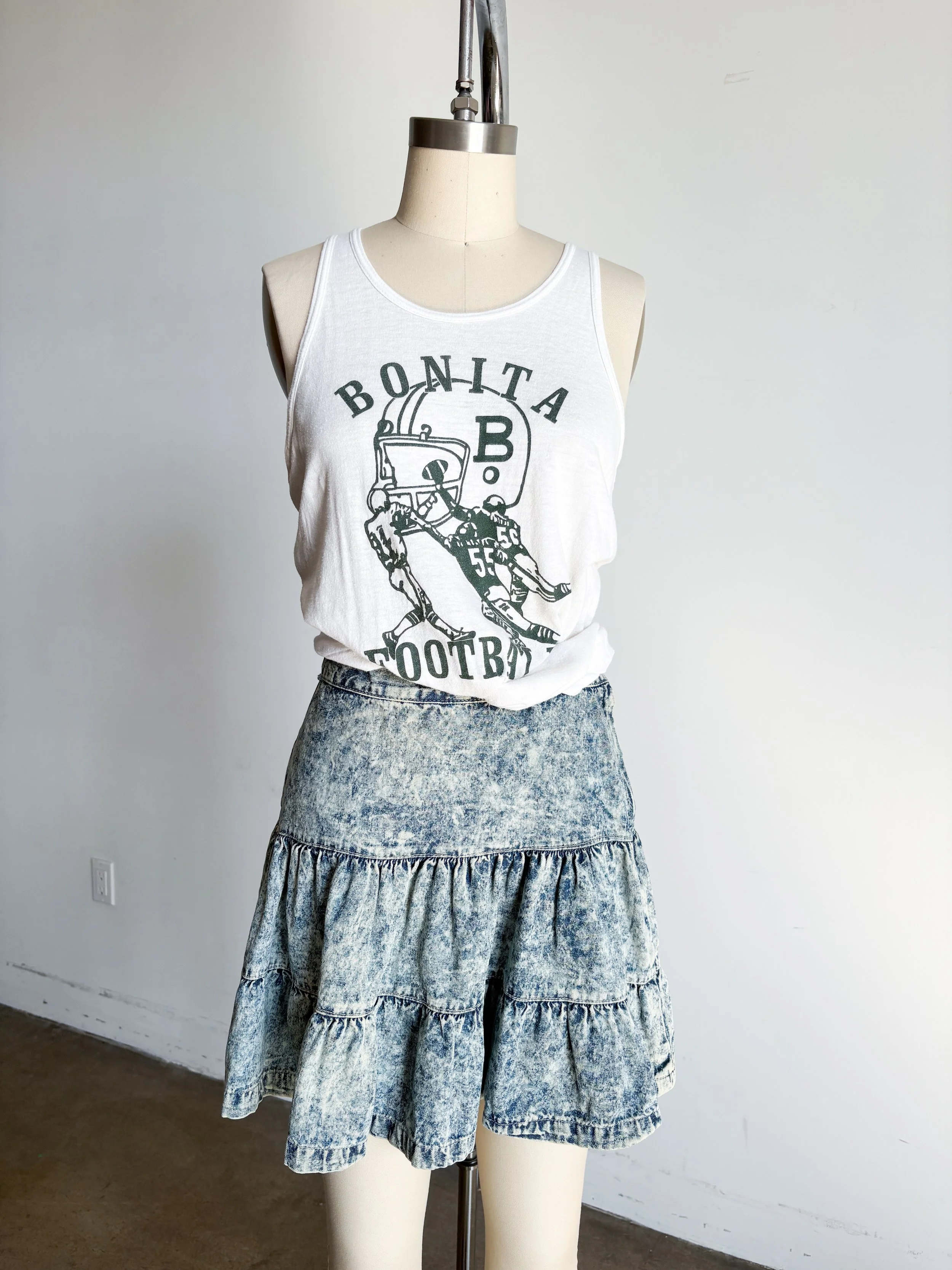 Acid Washed Denim Skirt