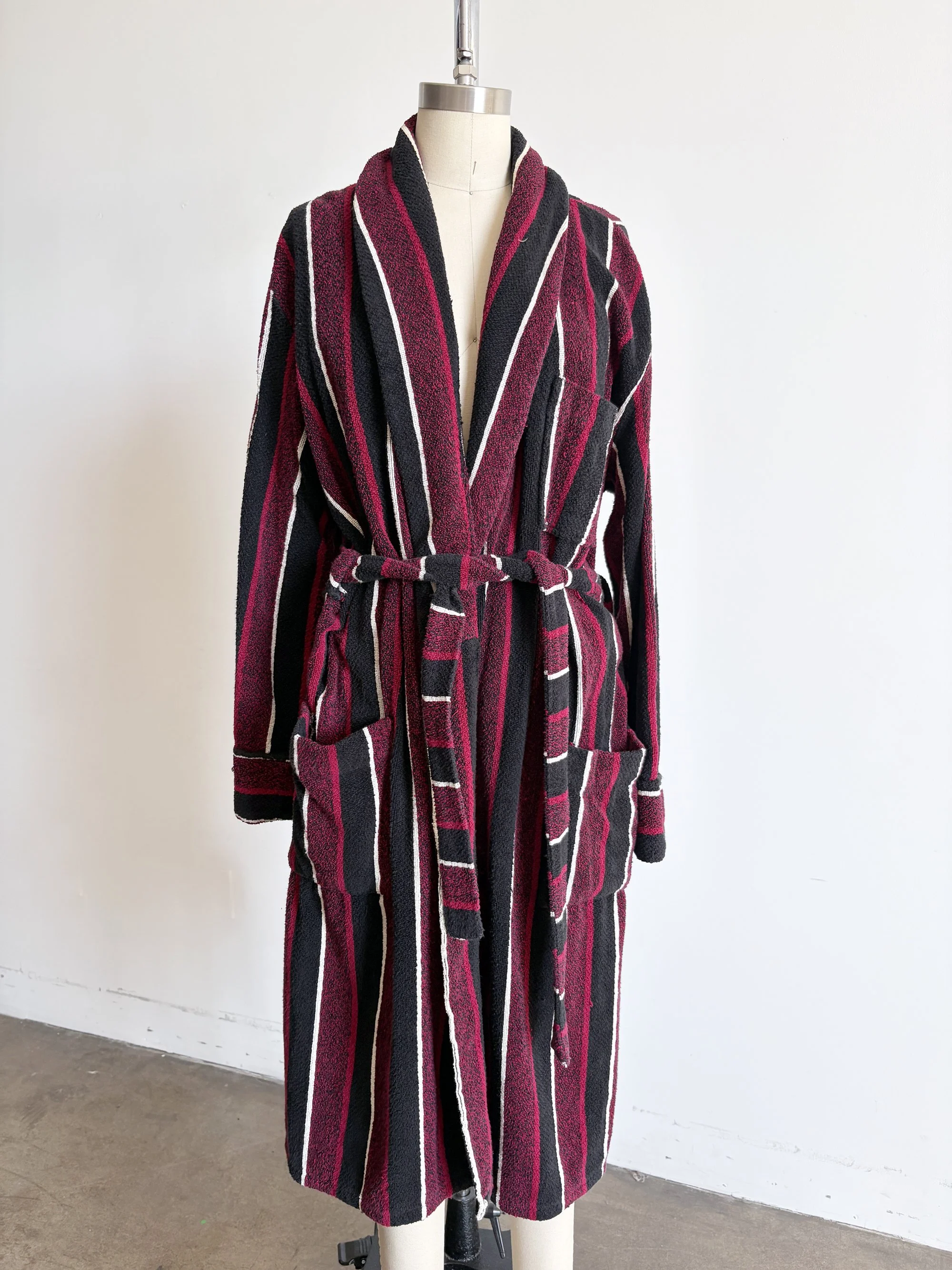 Striped Terry Cloth Robe