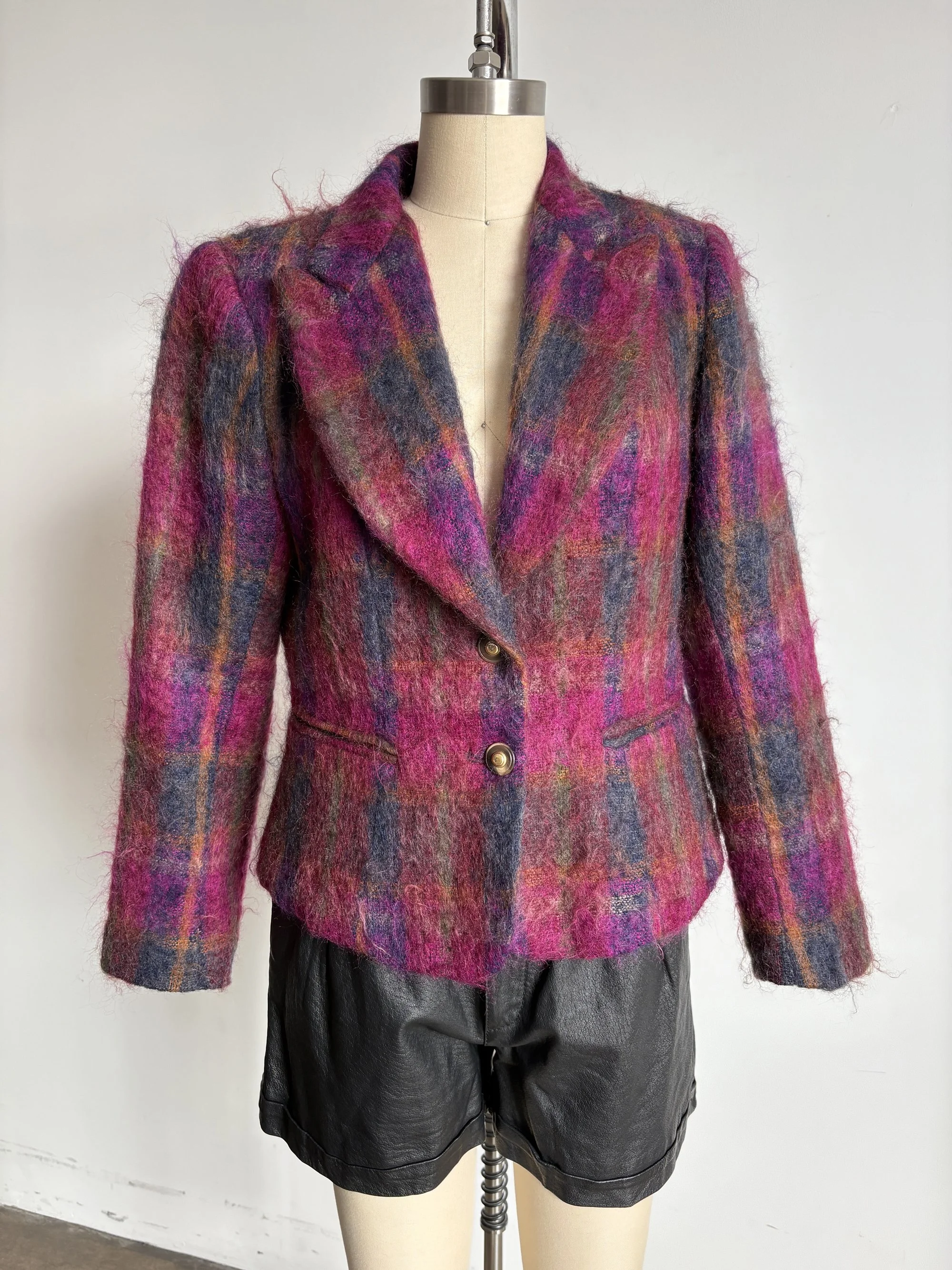 Mohair Cropped Blazer Jacket