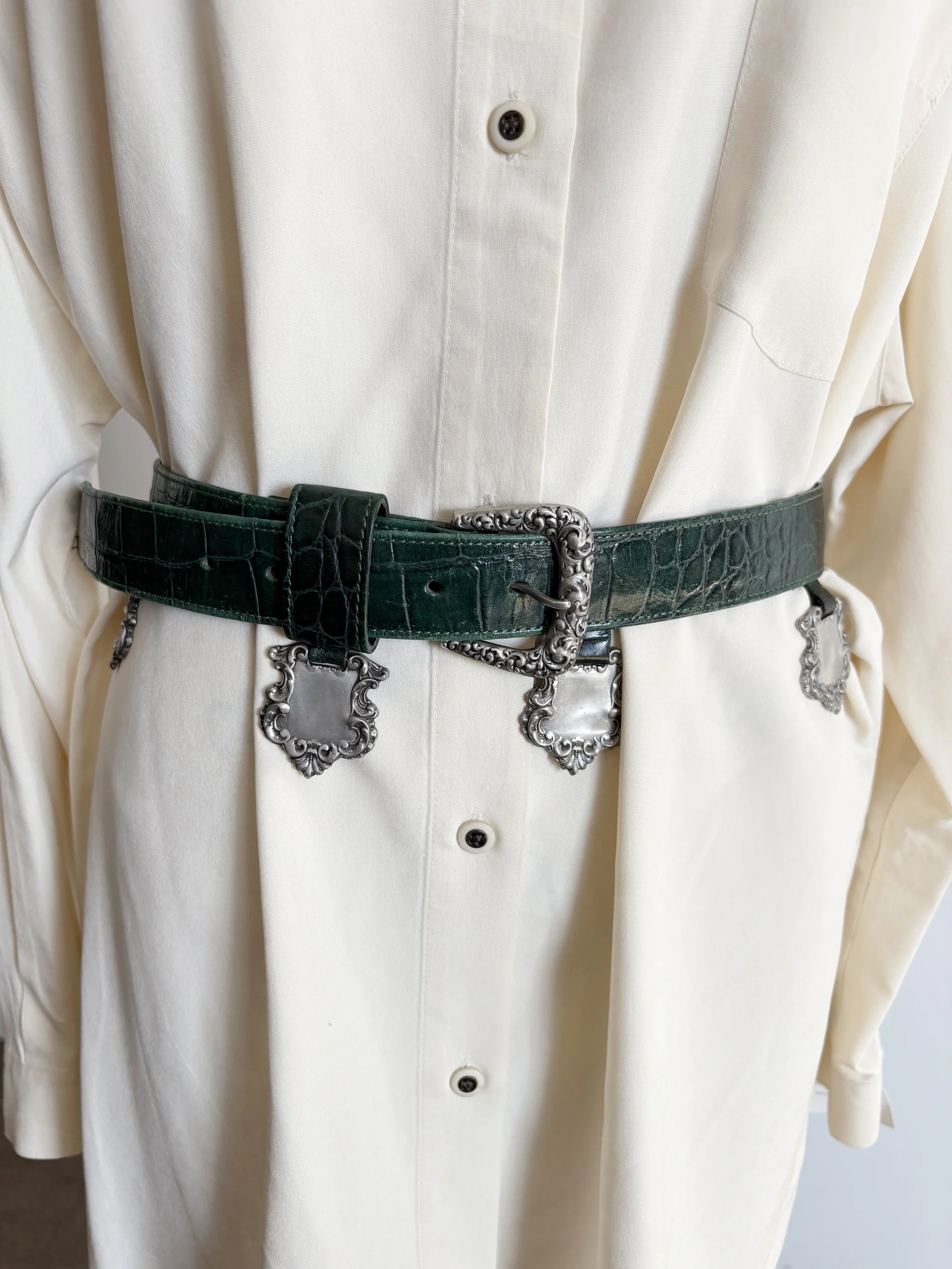 Green Leather Belt