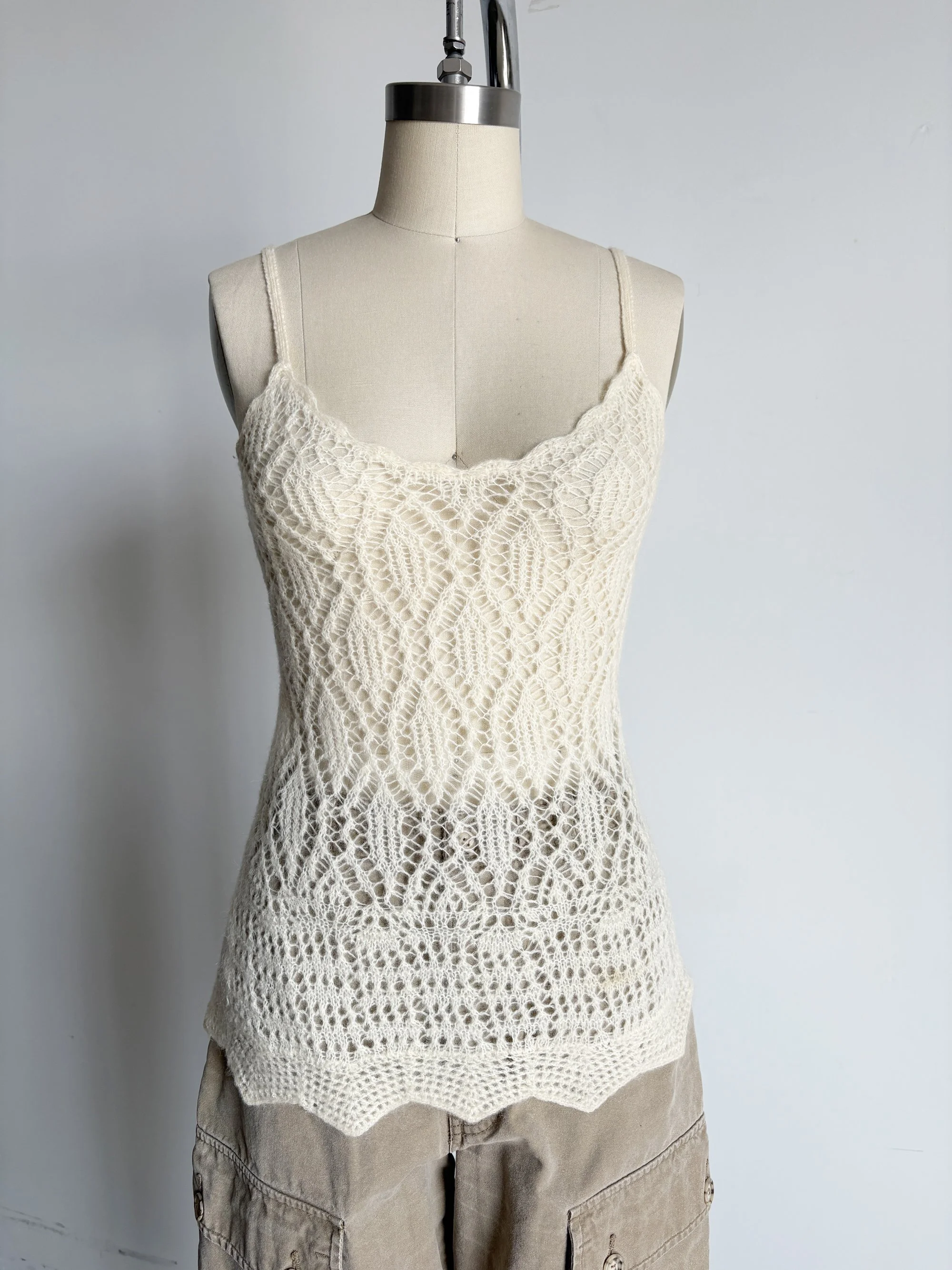 Cream Mohair Tank