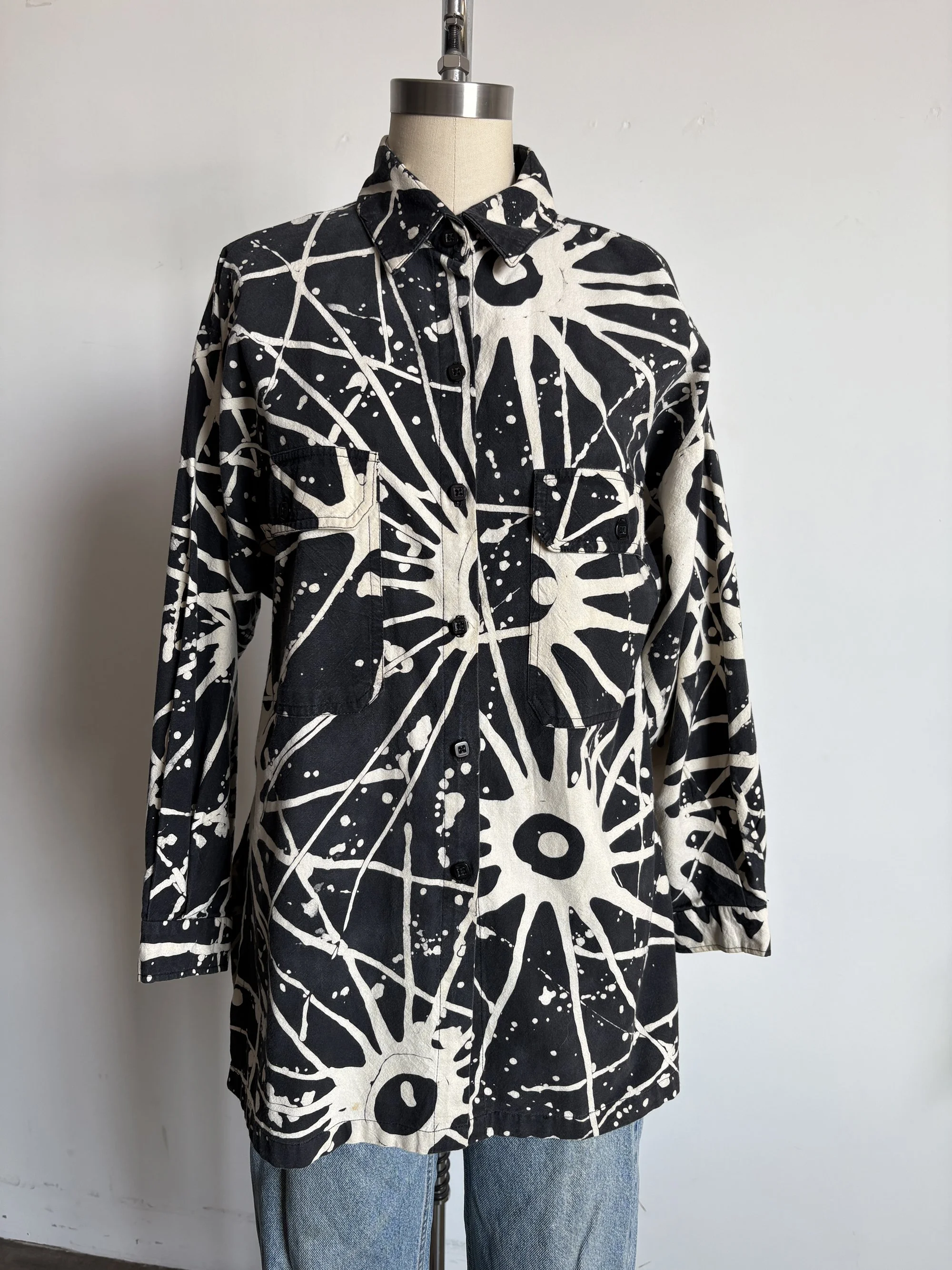 Abstract Cotton Blouse