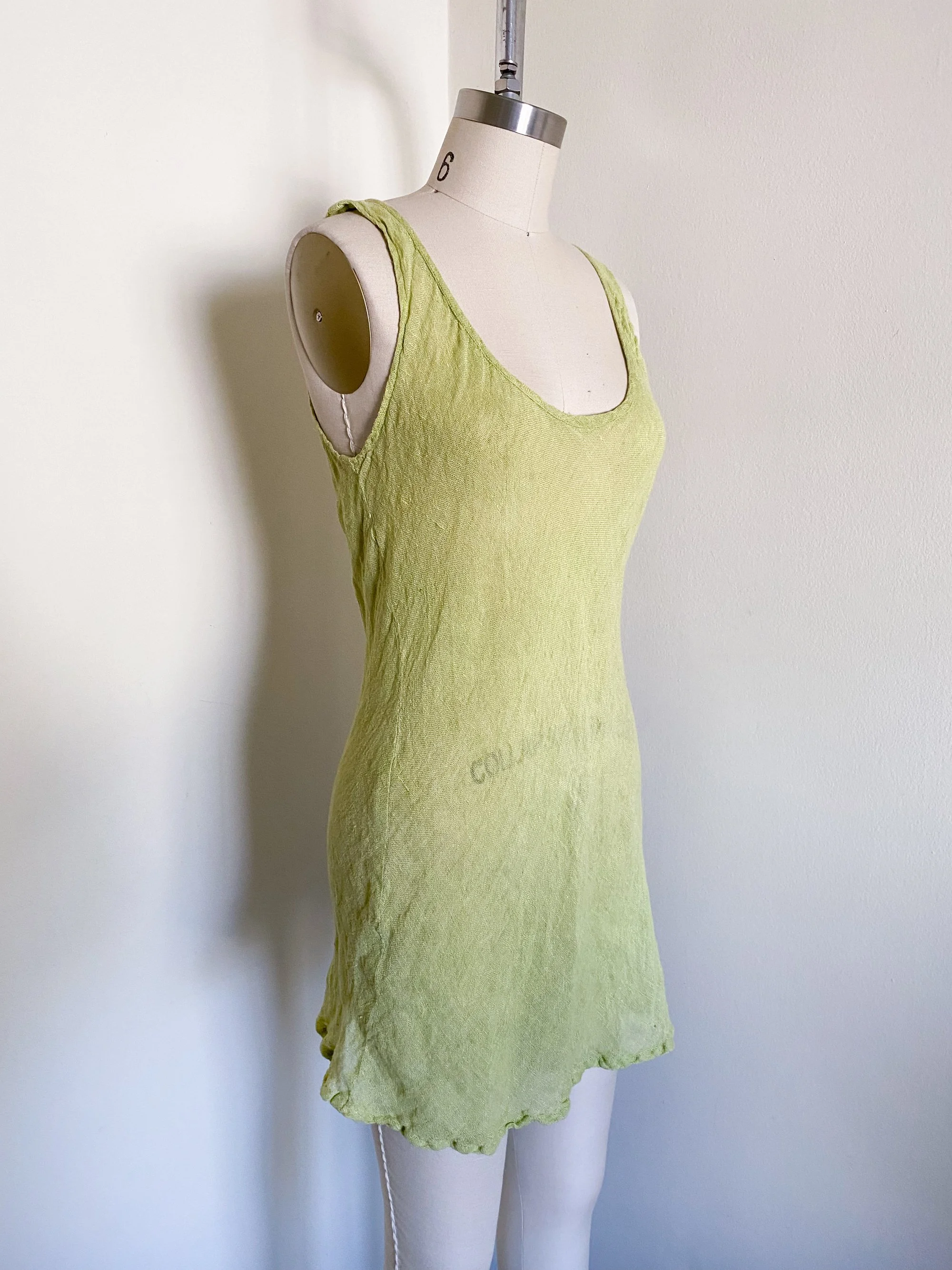 90's Lightweight linen Micro Mini Tunic Dress