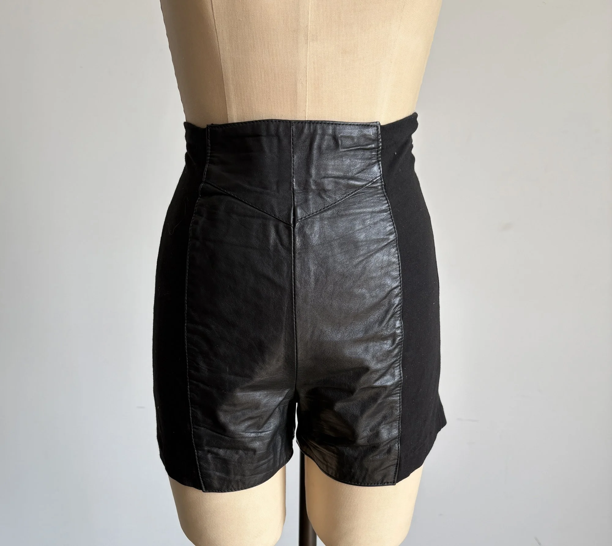 Black Leather Shorts