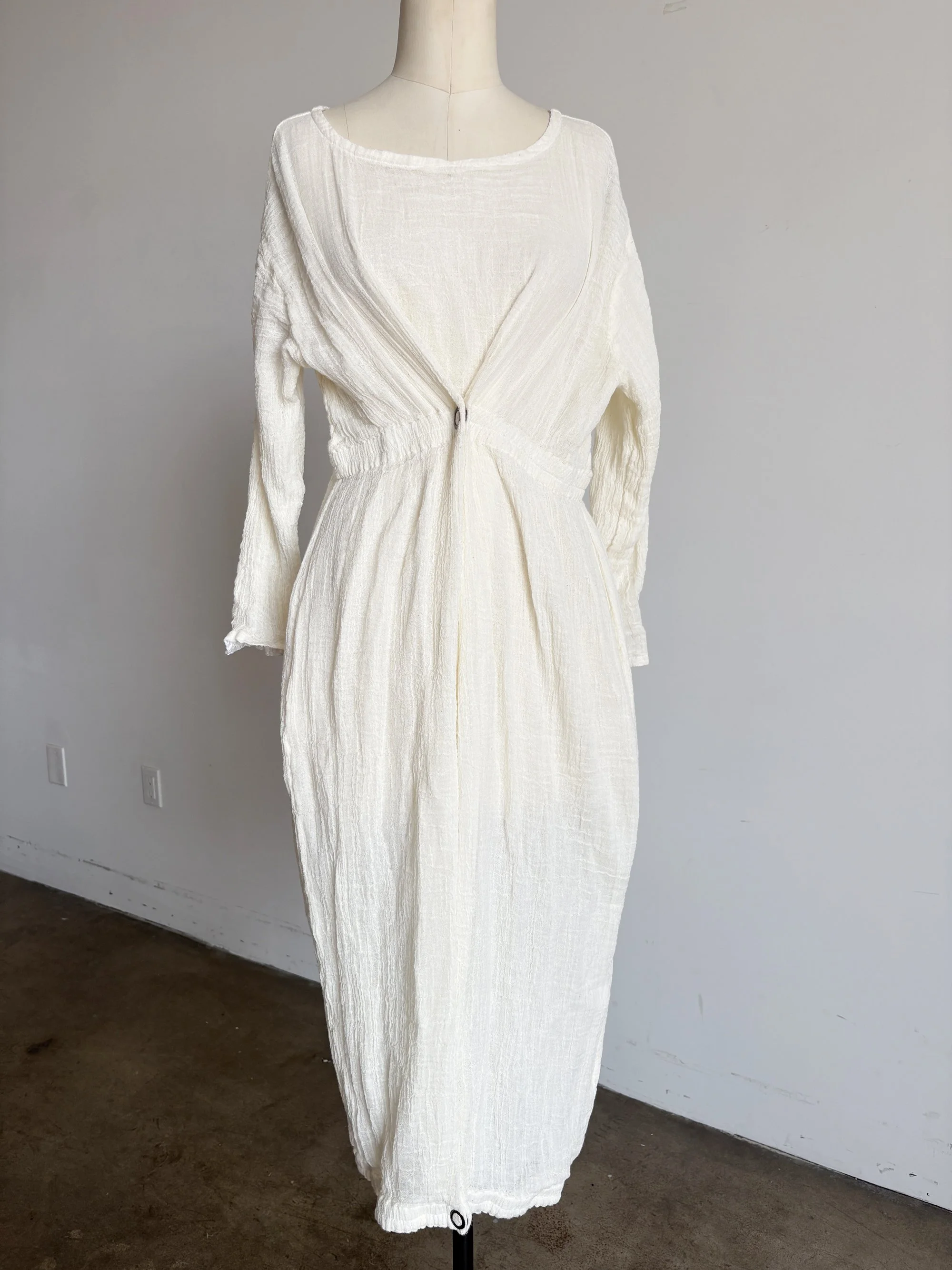 Cream Gauze Dress