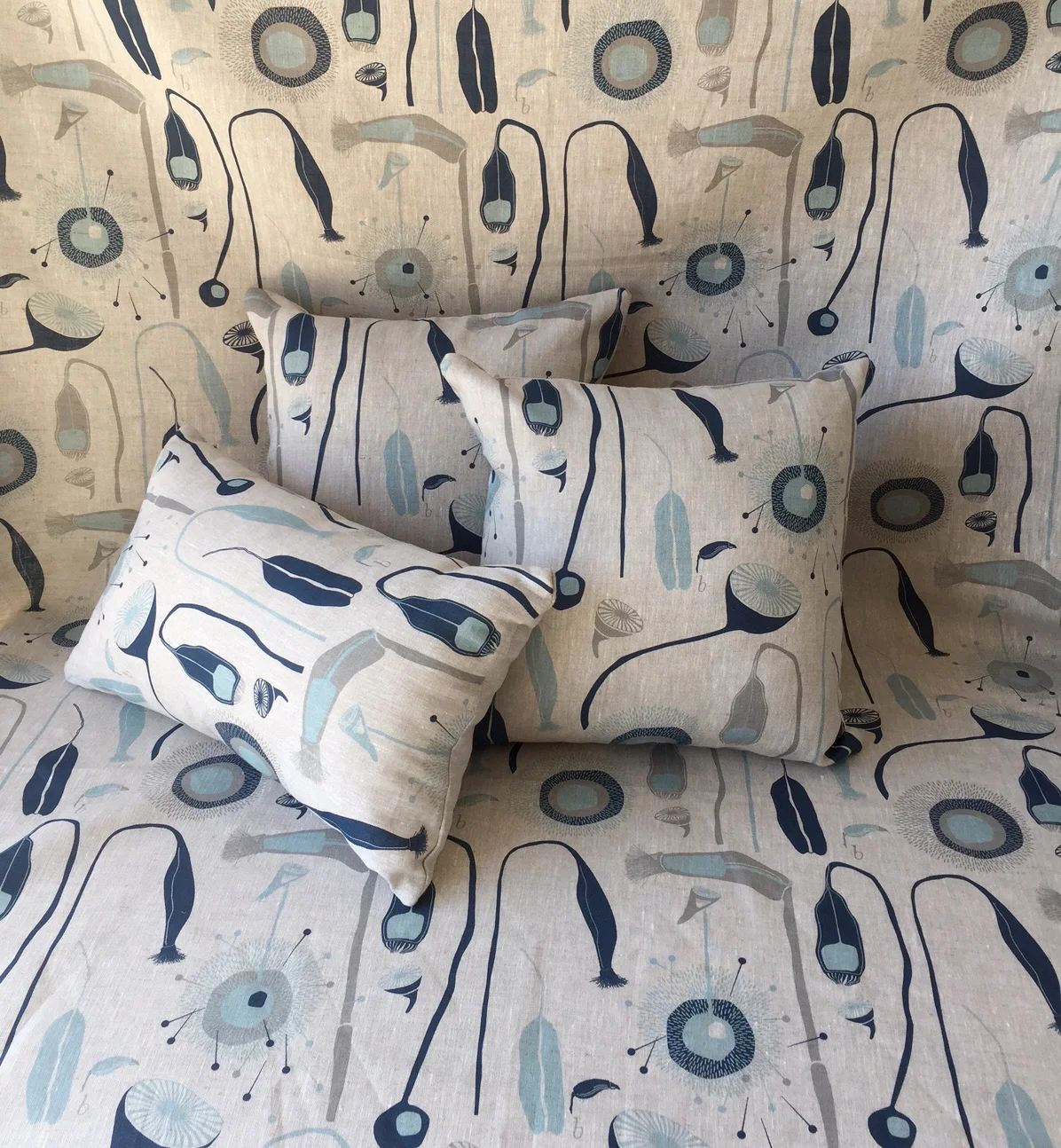 miss moss blue cushions