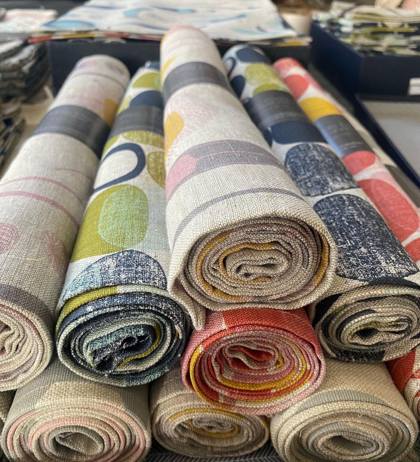 Fresh linen all stitch pressed and rolled into table runners, ready for the @designedmadetas Makers Market along with lots of other goodies. Looking forward to a great weekend, and hope to see lots of Tassie peeps. 
#makers #market #tasmanian #design