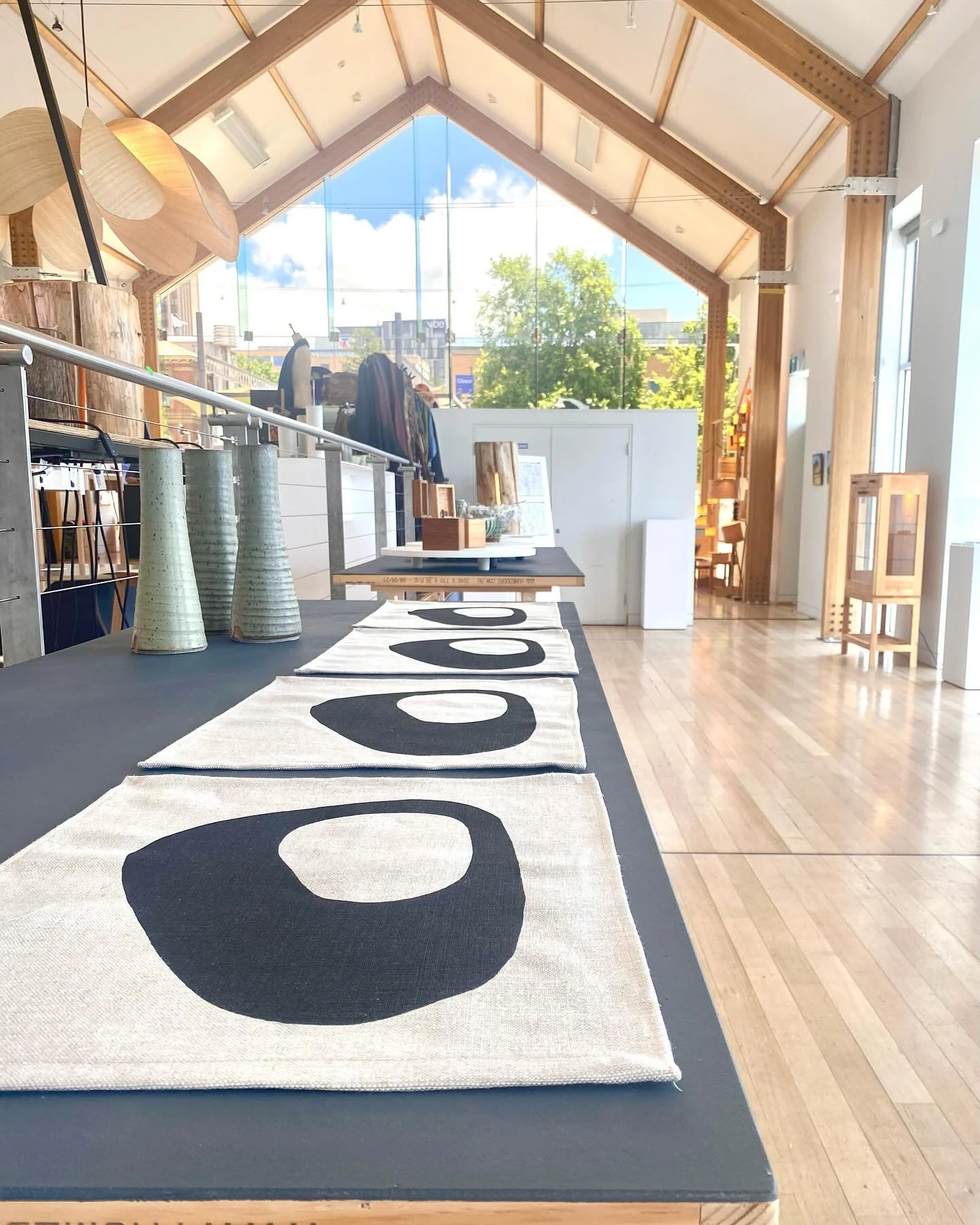 &lsquo;Pebble, hand screen printed textiles I created for the exhibition component of HOME inspired by this place. 
As participants of the exhibition we were asked to consider the question of how and where we live can inspire what we make and use.

A