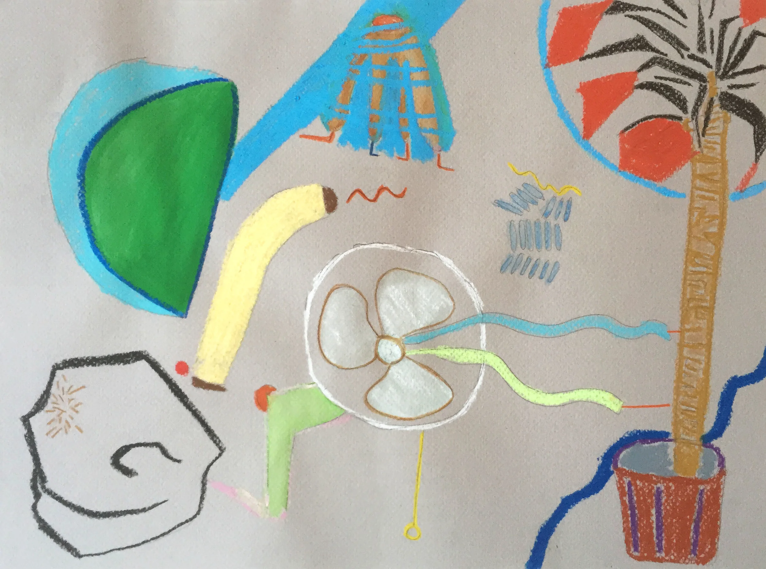  Untitled no 1.&nbsp;  2015  pastel, colored pencil, acrylic on paper   purchase  