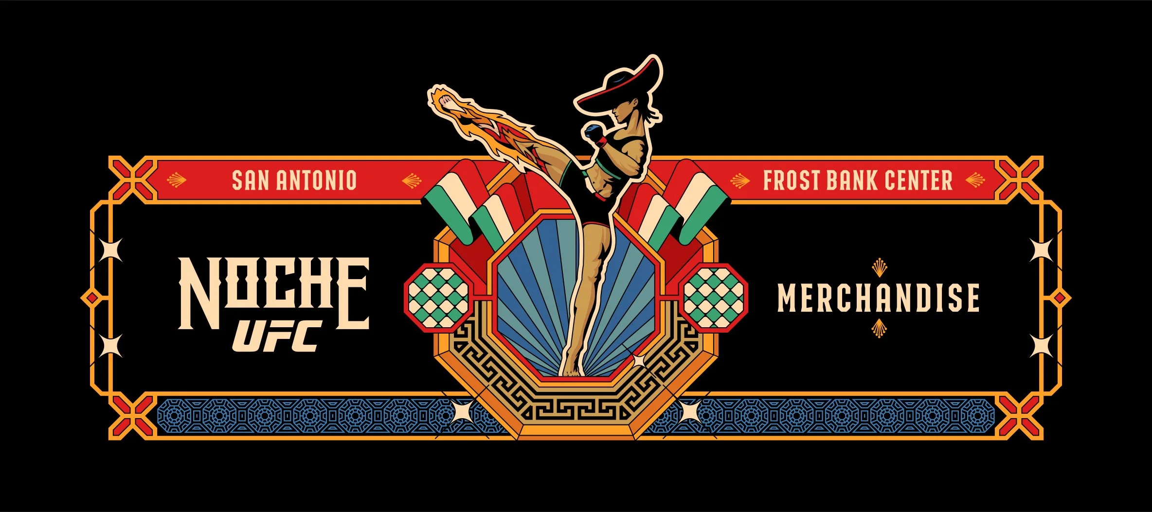 NOCHE UFC 2025 — César Moreno - Art Direction — Illustration