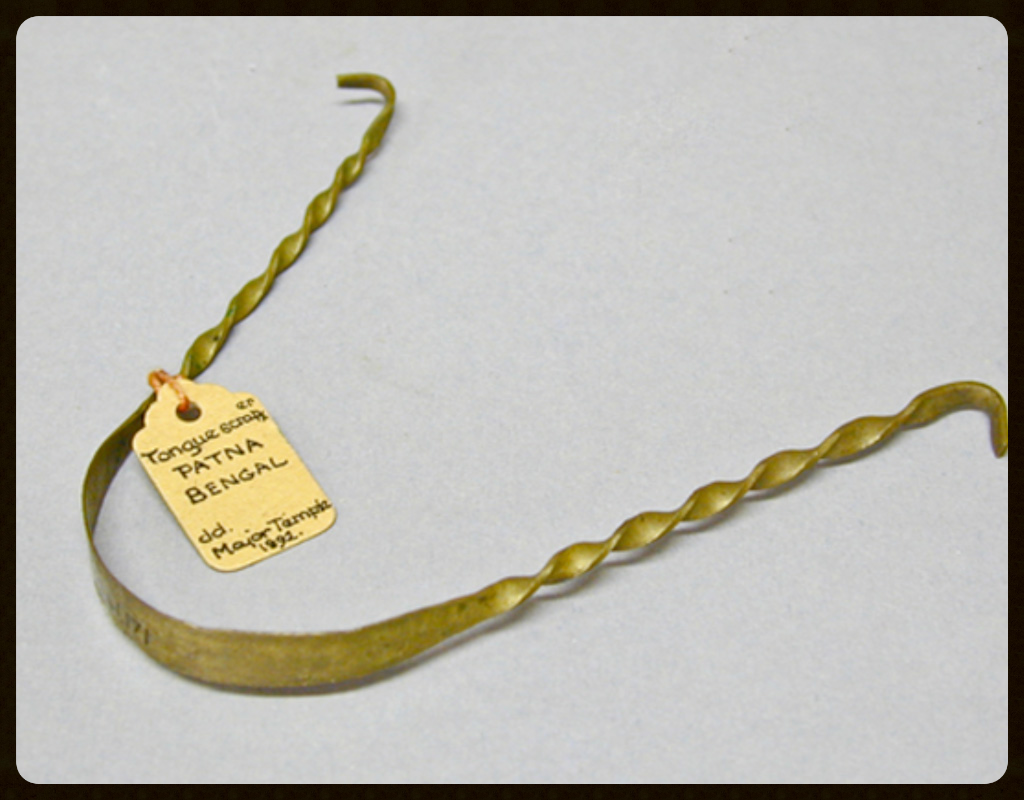 Collected and donated by Richard Carnac Temple in 1892; 1892.41.171 Source: Pitt Rivers Museum Body Arts | Tongue scraper