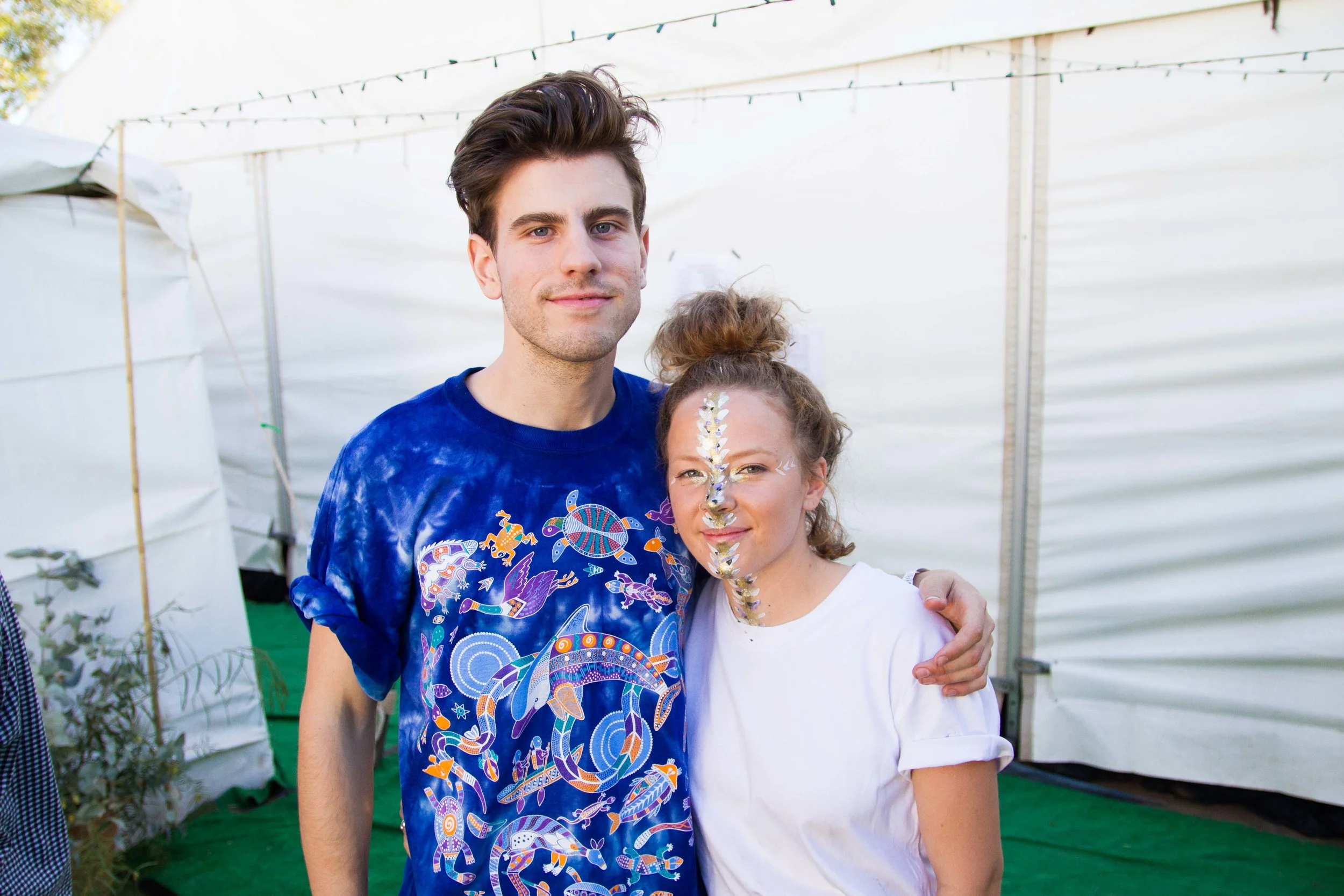 Ollie English and Abbey Howlett backstage