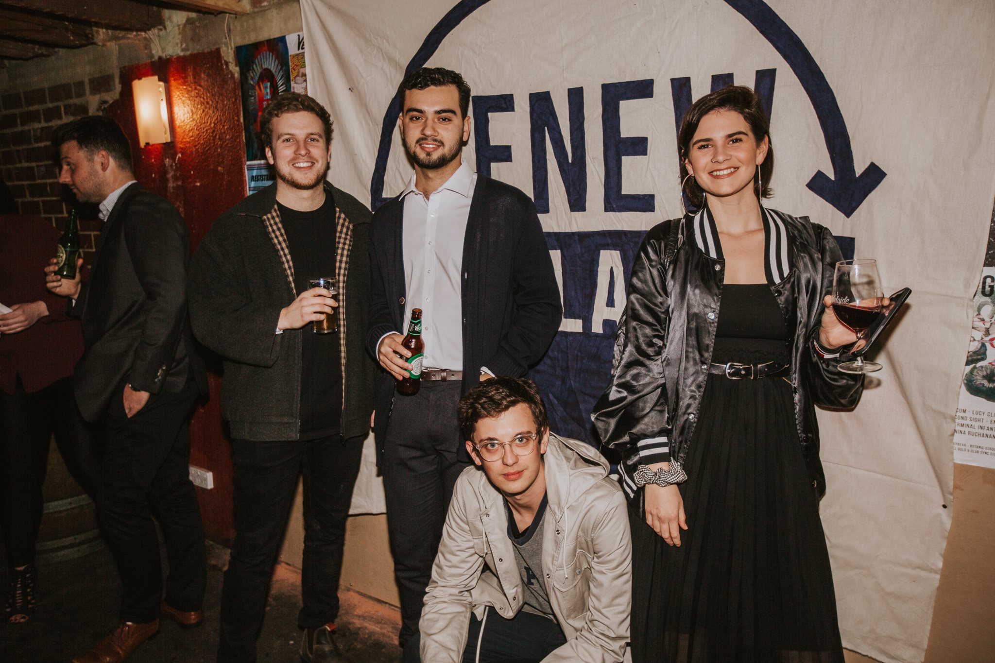 From left to right: Lewis Brideson, Caleb Sweeting, Dave Court, Courtney Duka