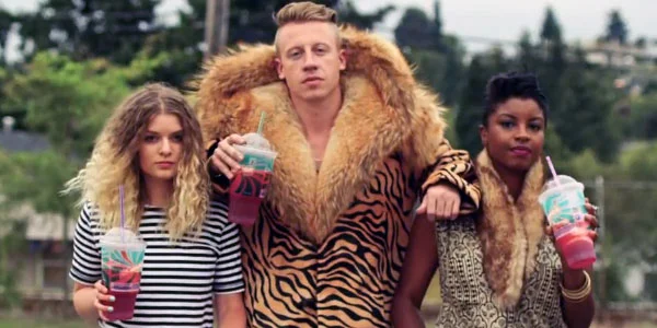 Macklemore in his video for 'Thrift Shop'