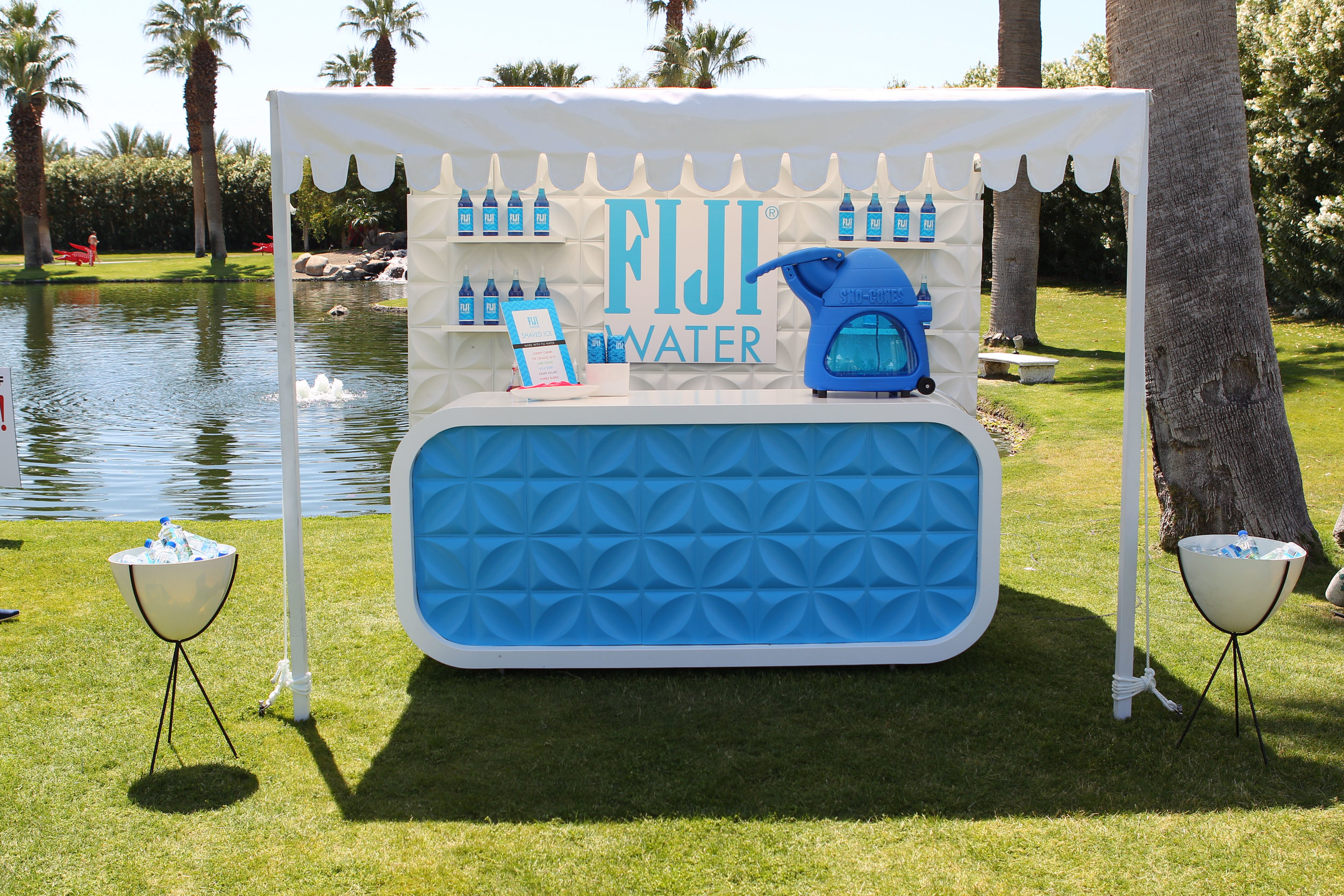 Custom fabricated shaved ice stand