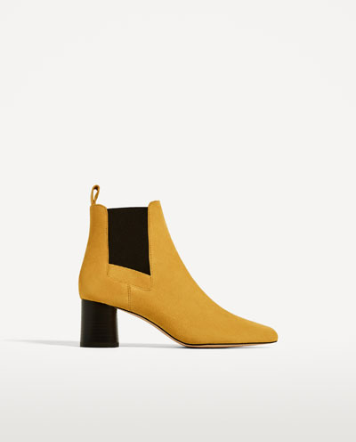 Mustard stretch bootie