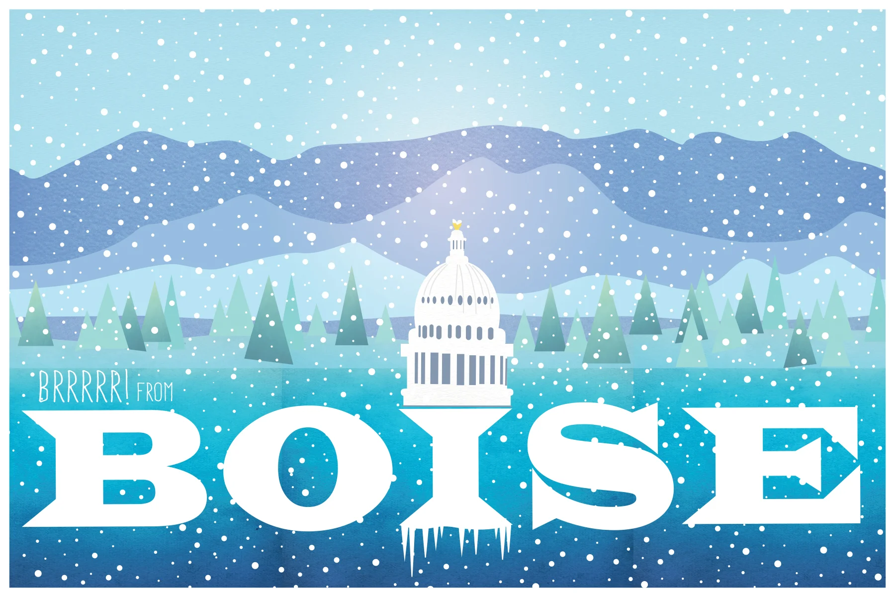 Brrrr! From Boise Postcard