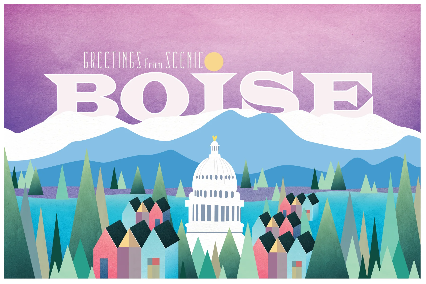 Scenic Boise Postcard