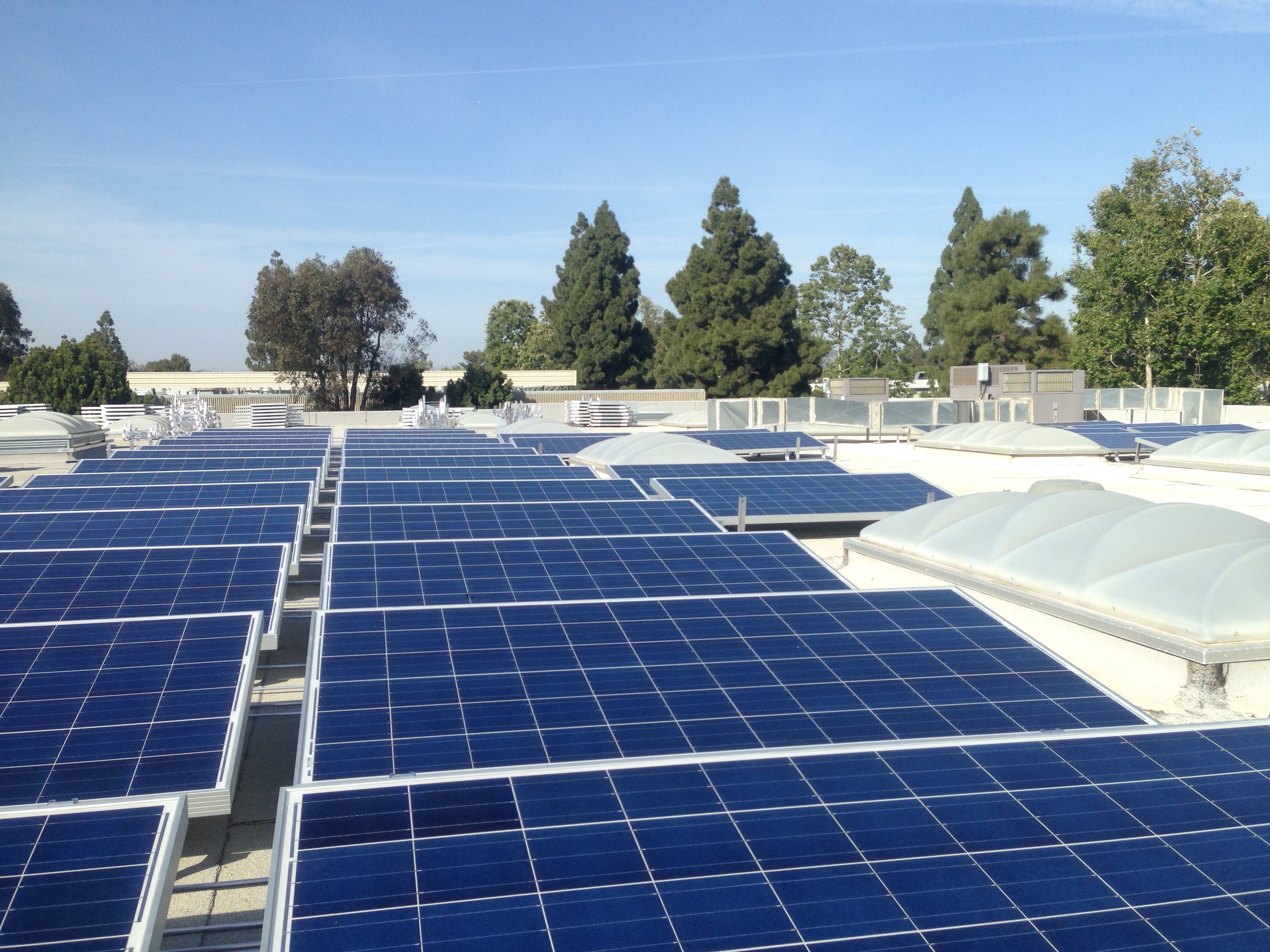 A close up of the array