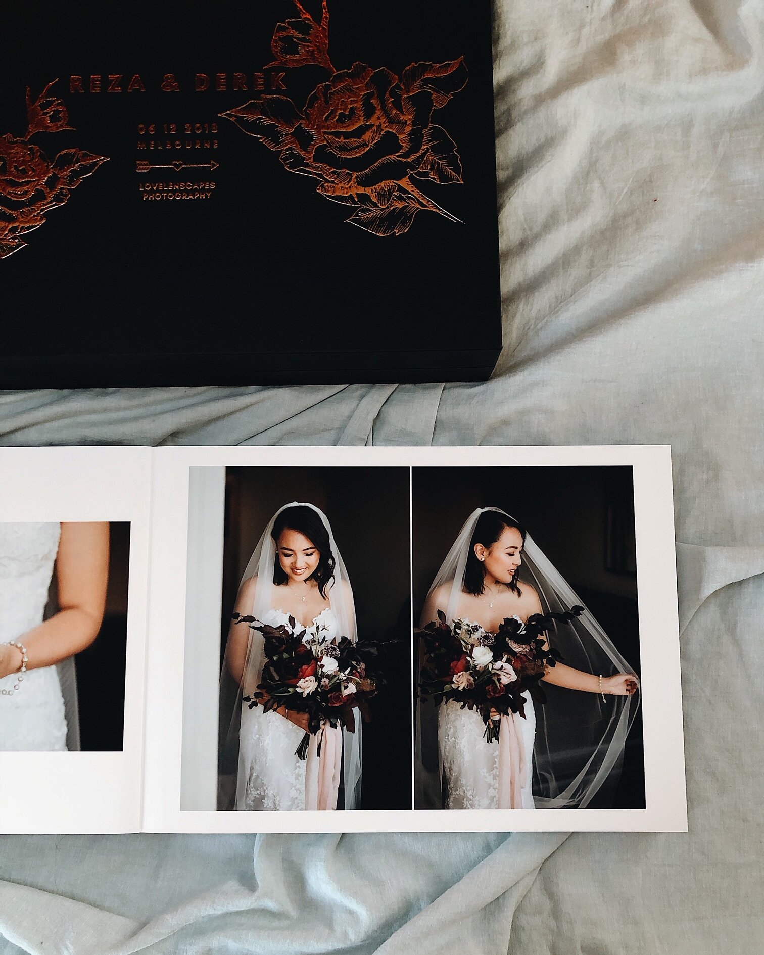 Lovelenscapes Photography • Brisbane Wedding Photographer • Luxury Leather Wedding Album (Copy)