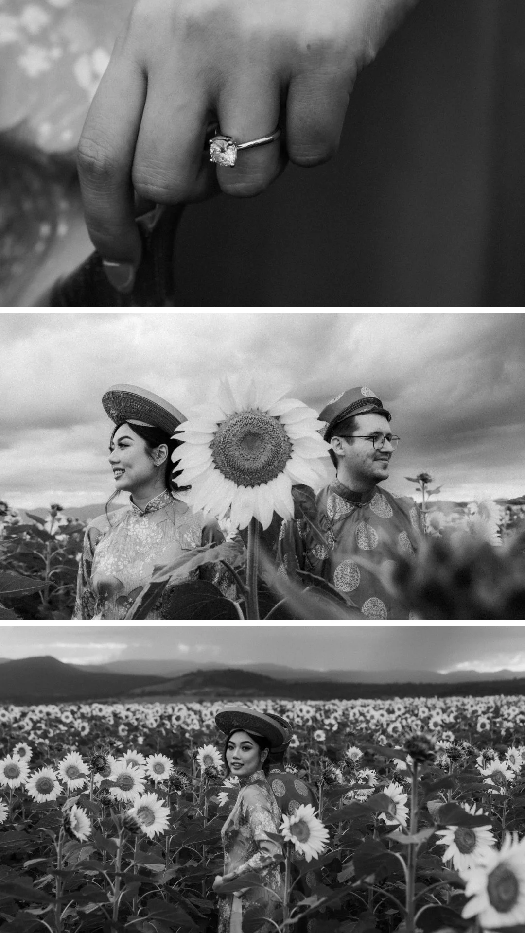 Kalbar Sunflowers Engagement Photo - Lovelenscapes Brisbane Wedding Photographer - Traditional Vietnamese Ao Dai - 4.jpg