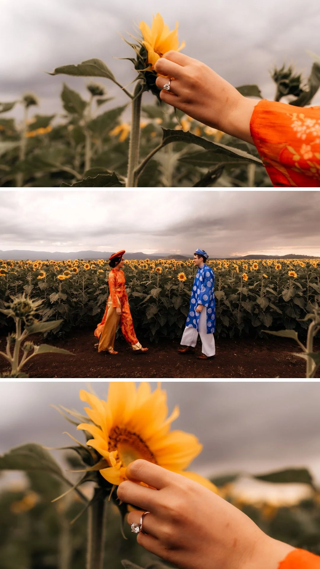 Kalbar Sunflowers Engagement Photo - Lovelenscapes Brisbane Wedding Photographer - Traditional Vietnamese Ao Dai - 5.jpg
