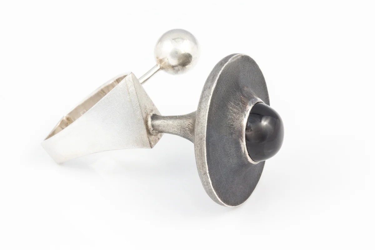  Ring signed by DS, sterling silver, star diopside - casting,&nbsp;construction 